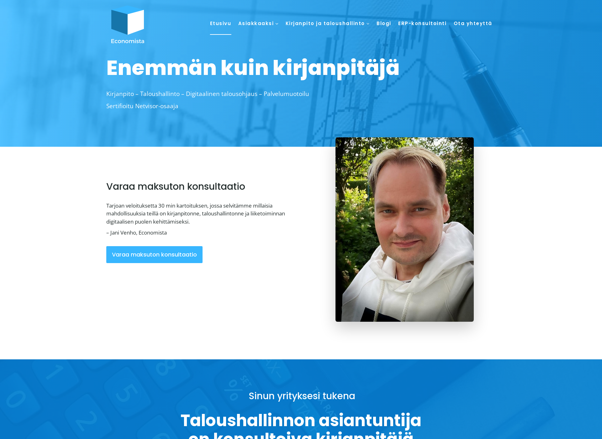 Skärmdump för economista.fi