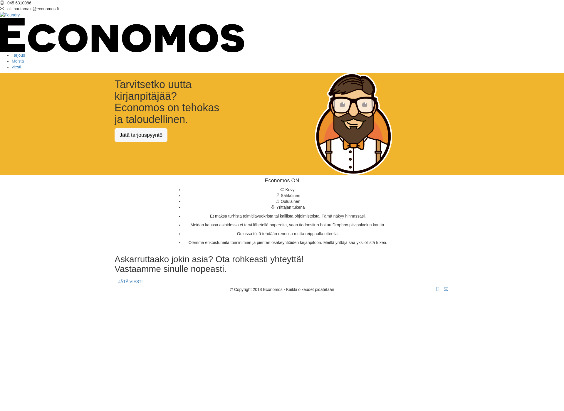 Skärmdump för economos.fi