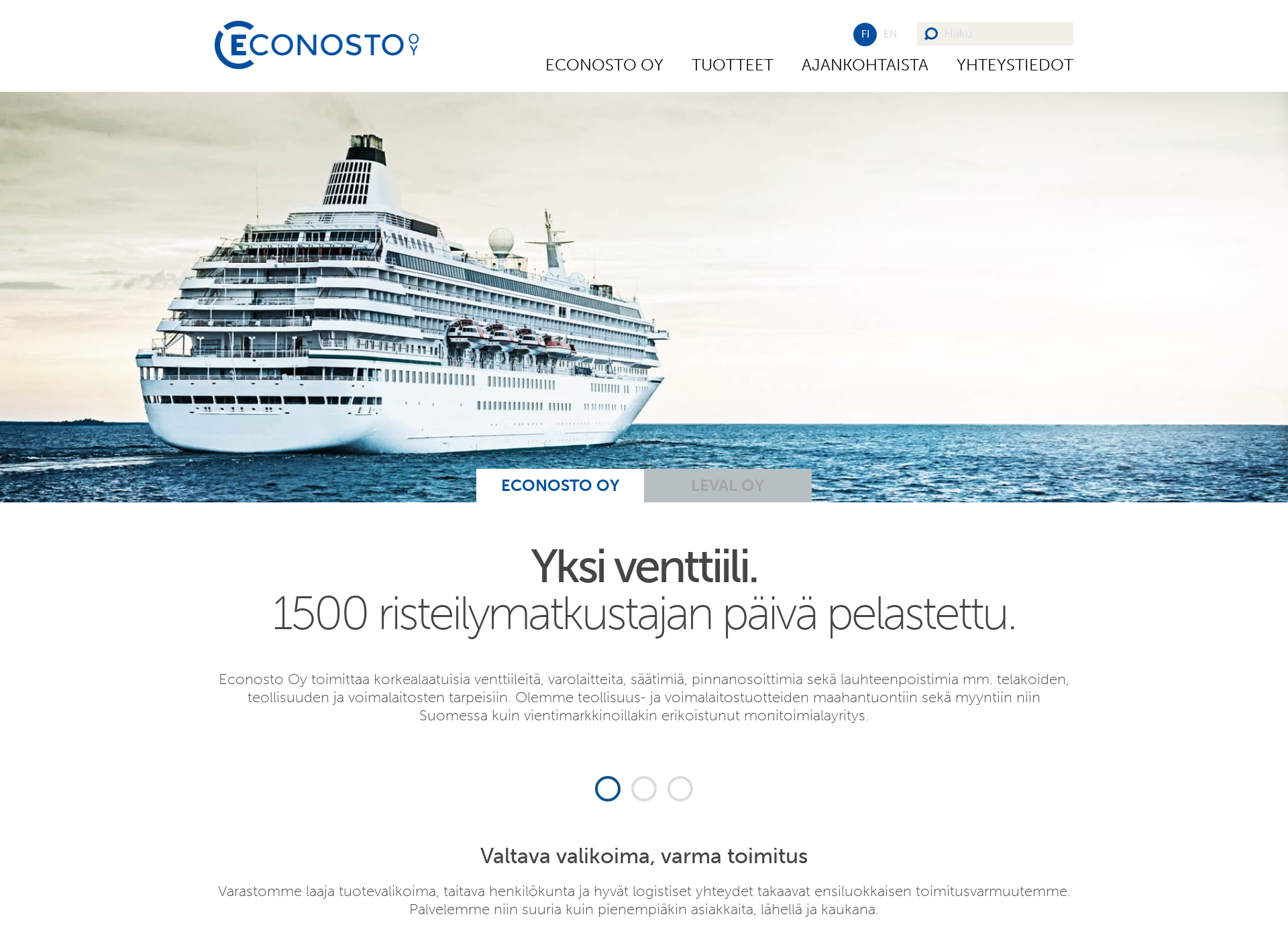 Skärmdump för econosto.fi