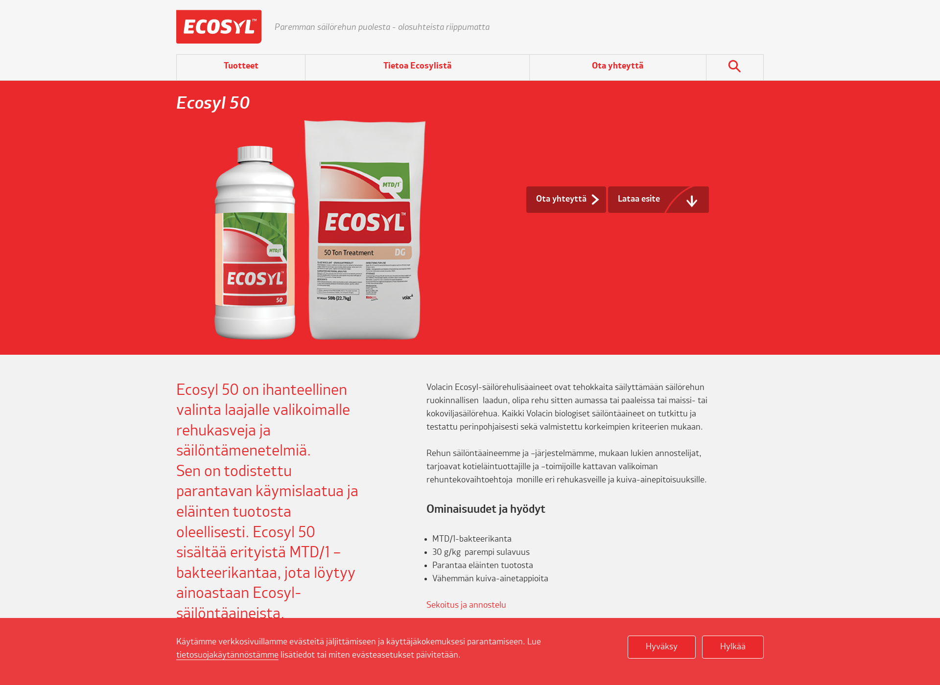 Screenshot for ecosyl.fi