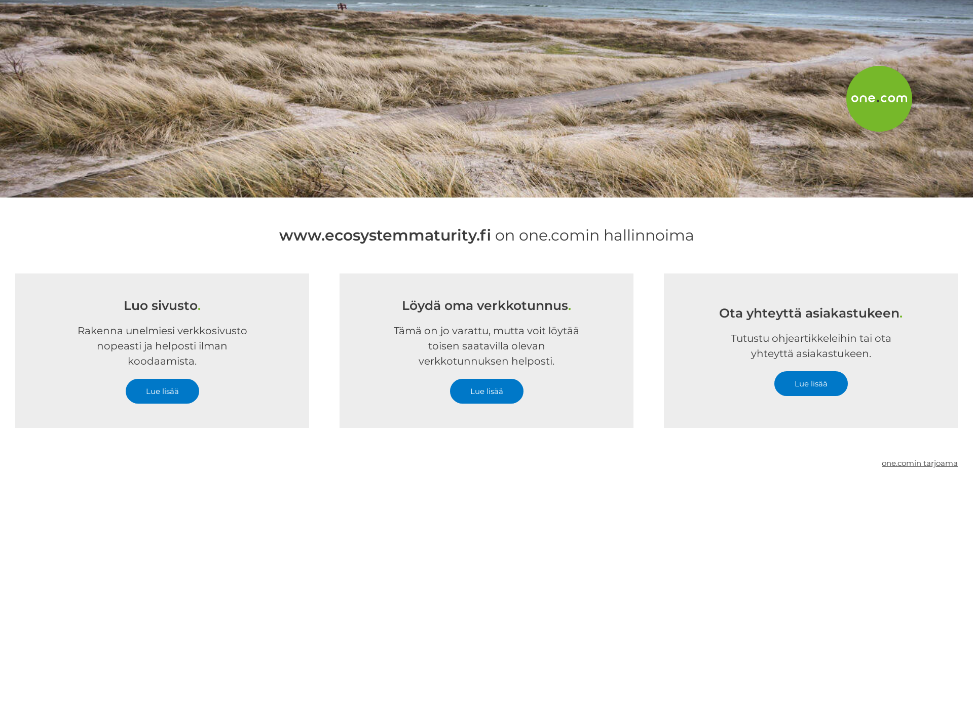 Skärmdump för ecosystemmaturity.fi