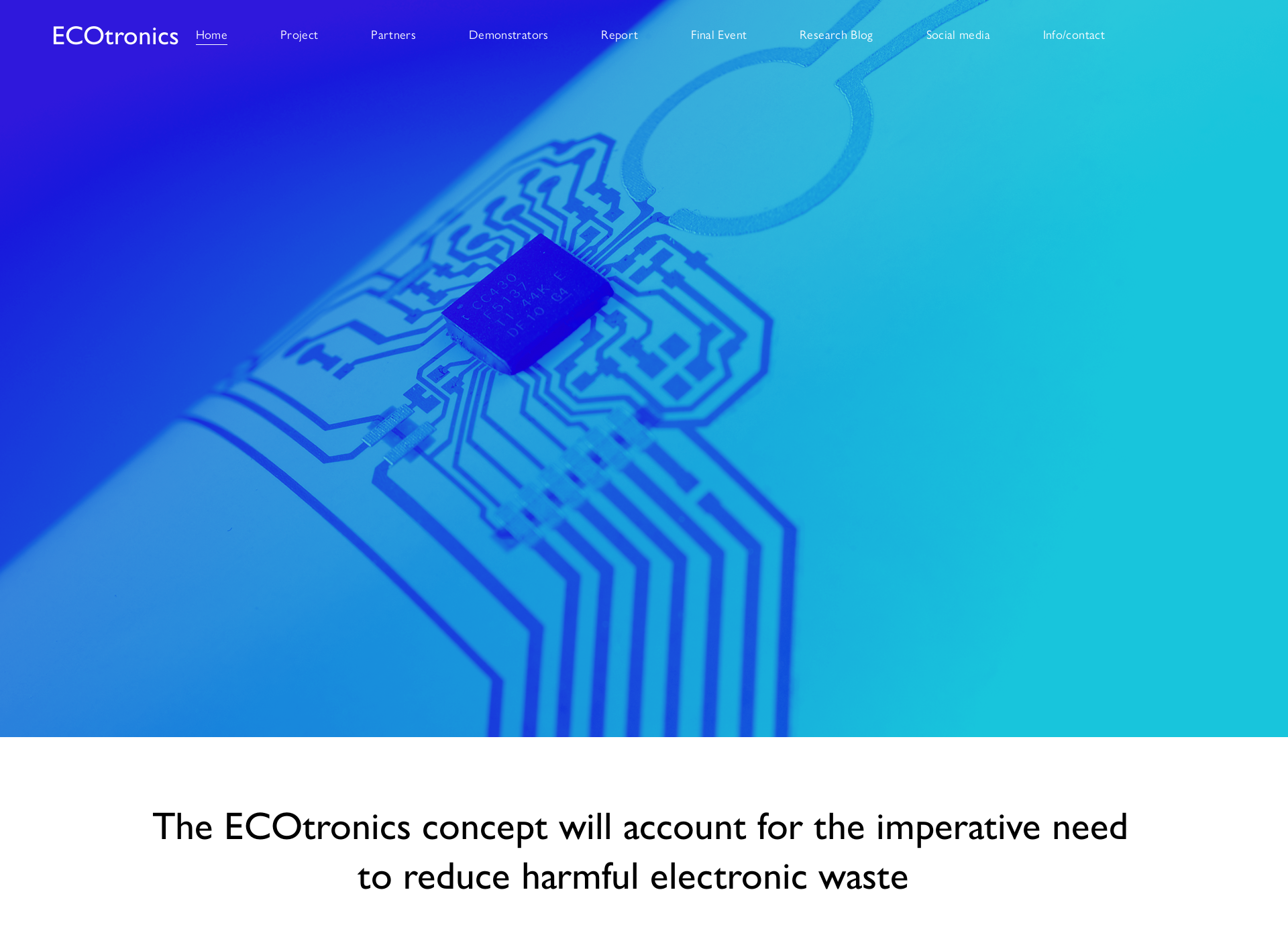 Skärmdump för ecotronics.fi