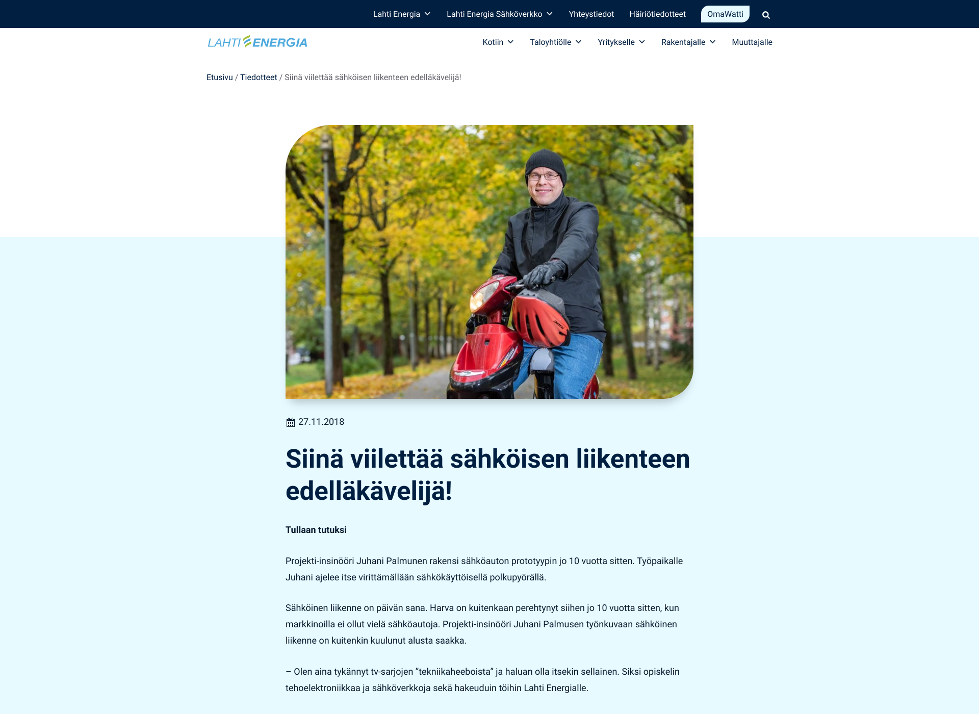 Screenshot for edelläkävelijä.fi