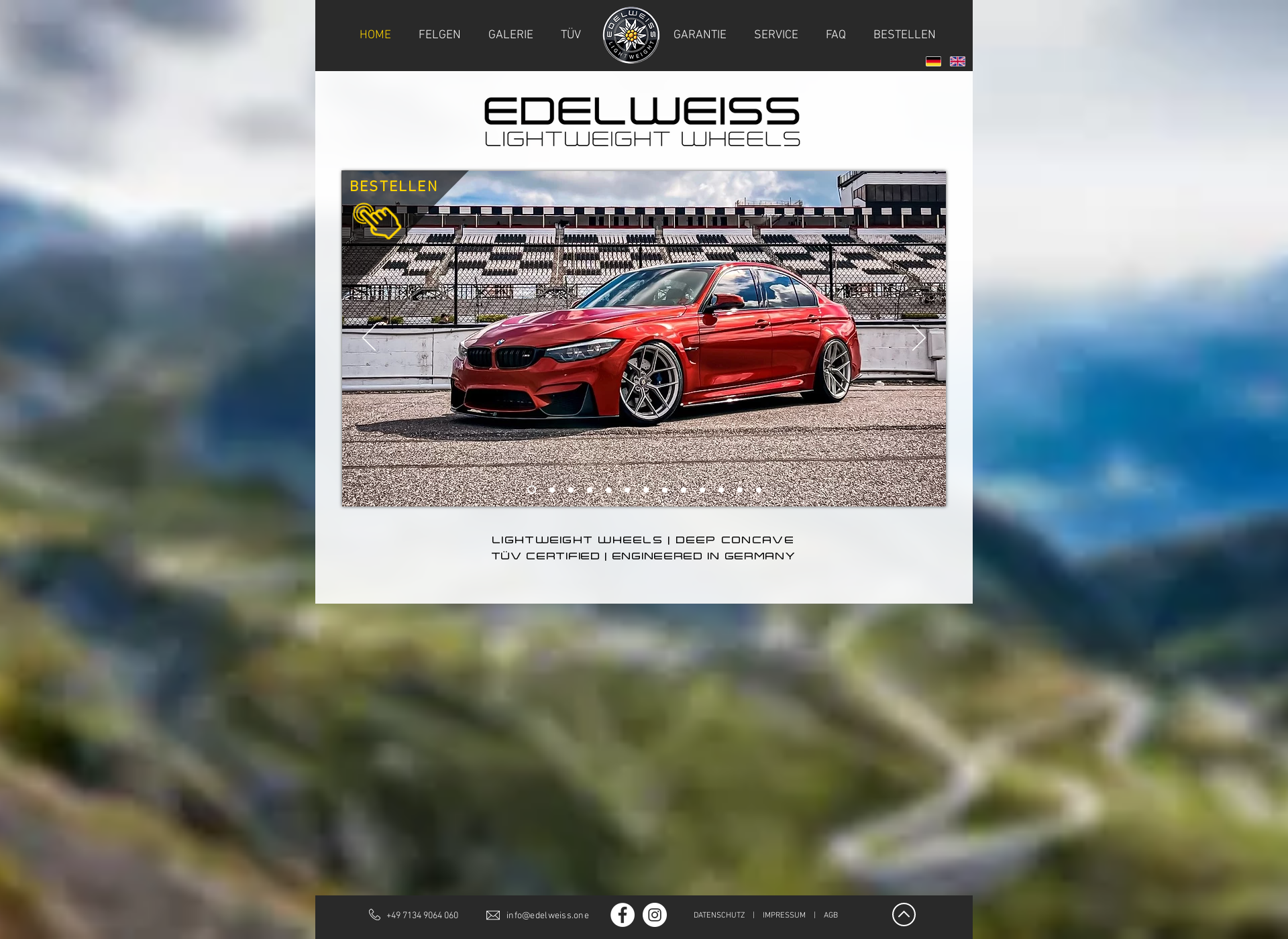 Skärmdump för edelweiss-wheels.fi