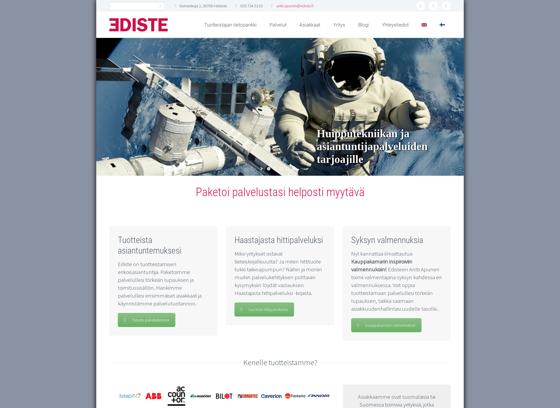 Screenshot for ediste.fi