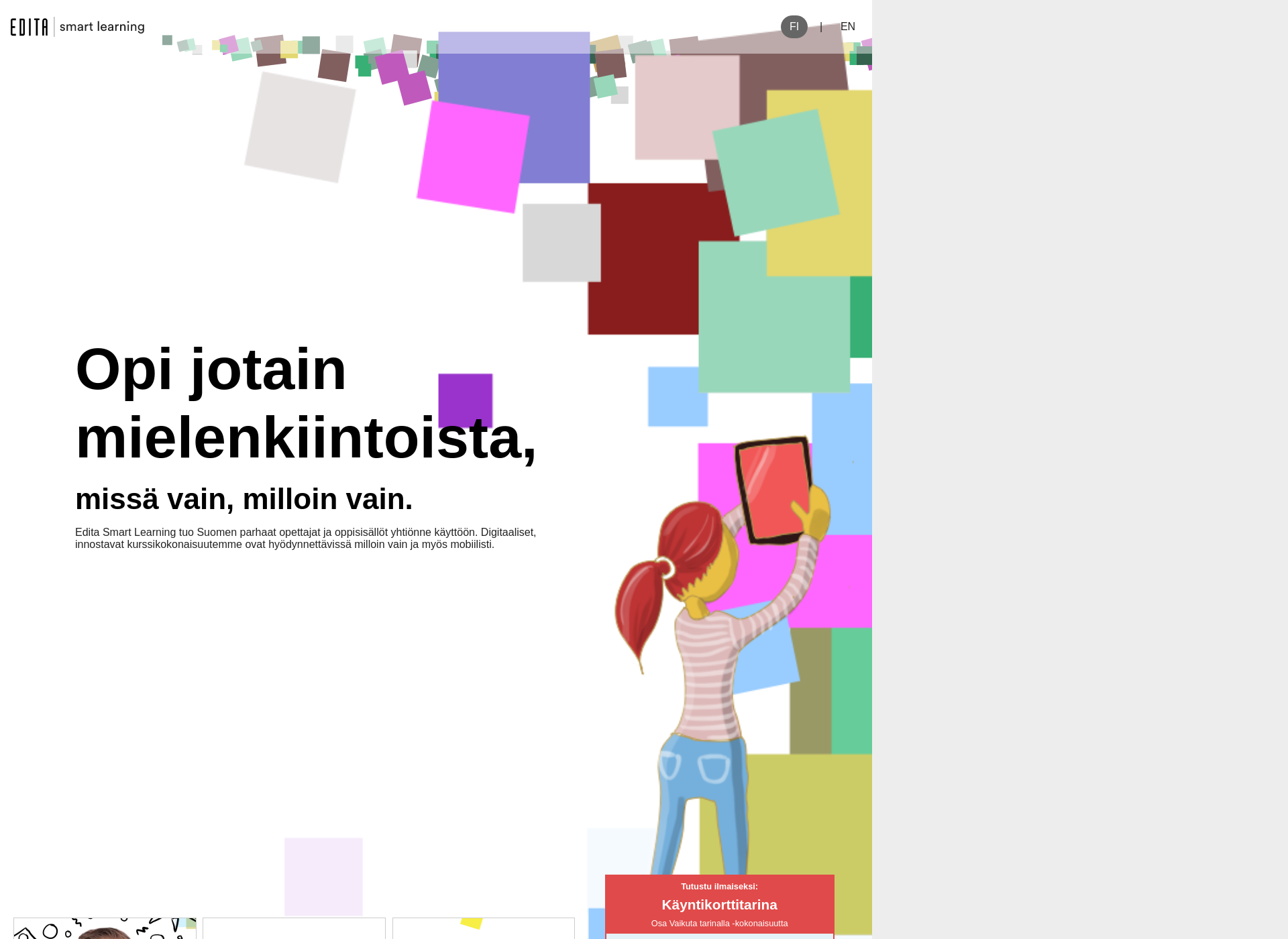 Skärmdump för editasmartlearning.fi