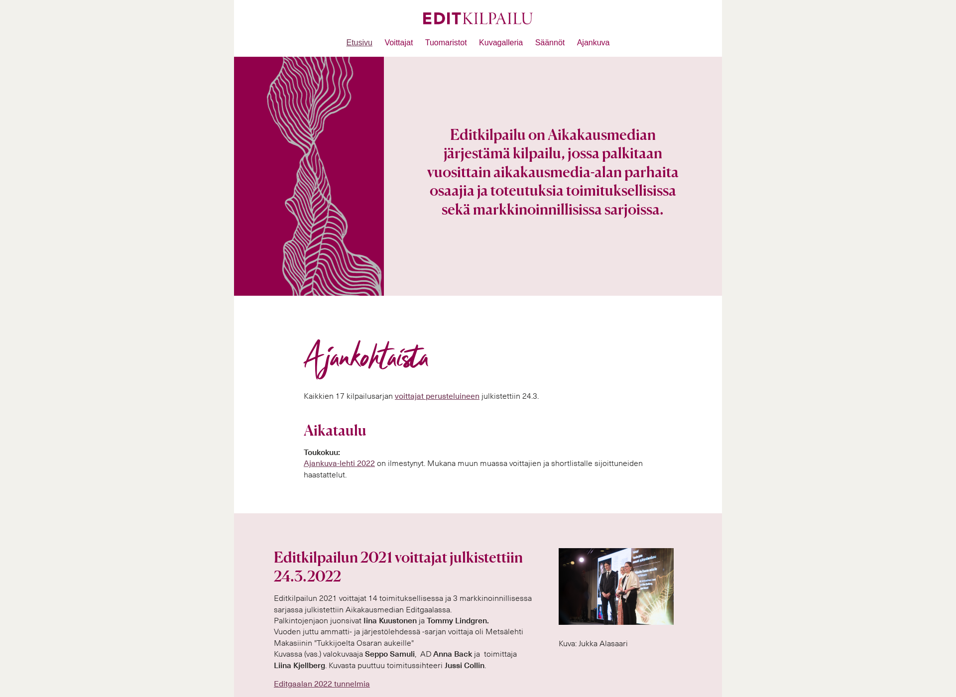 Skärmdump för editkilpailu.fi