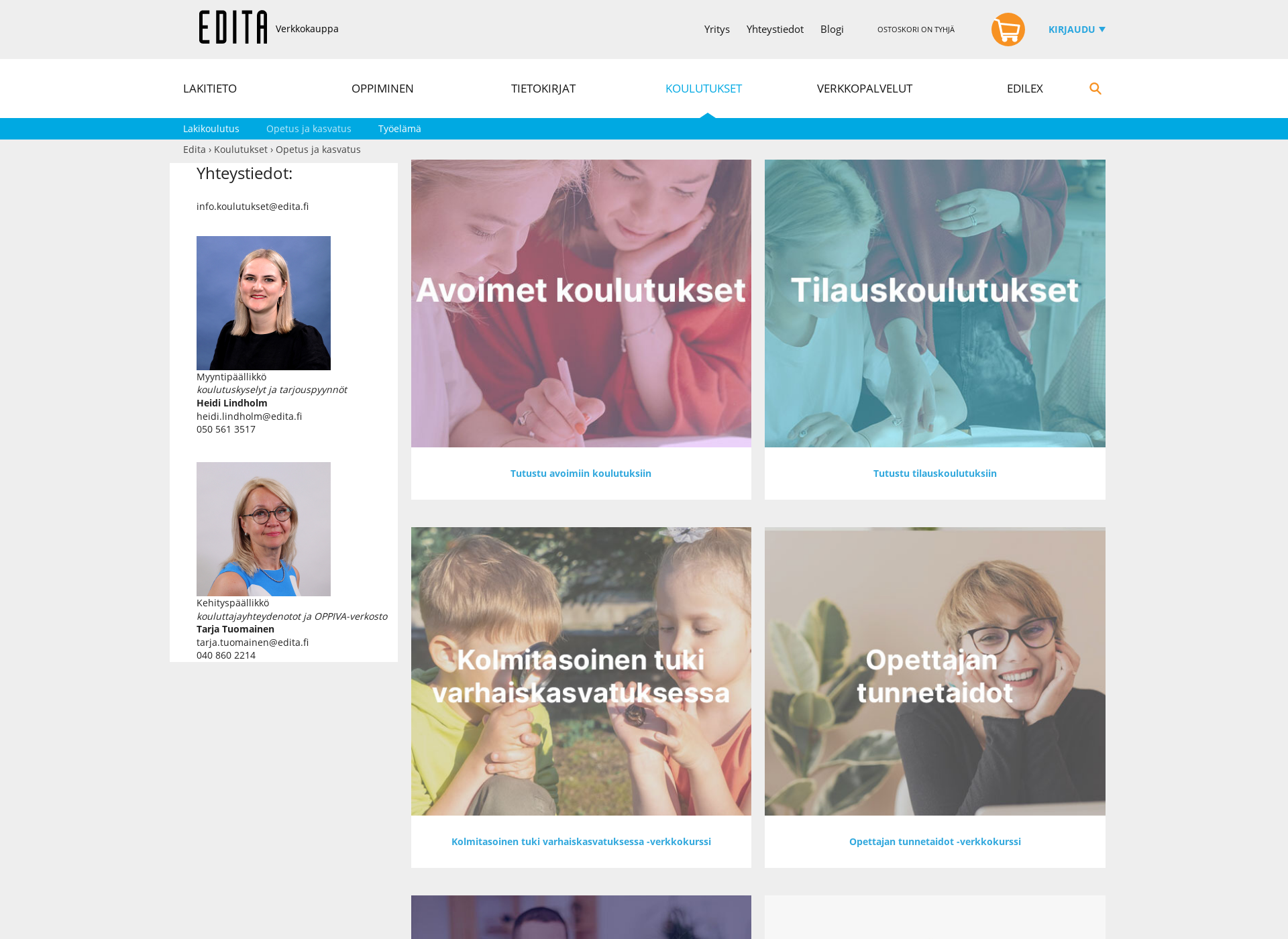 Skärmdump för educode.fi