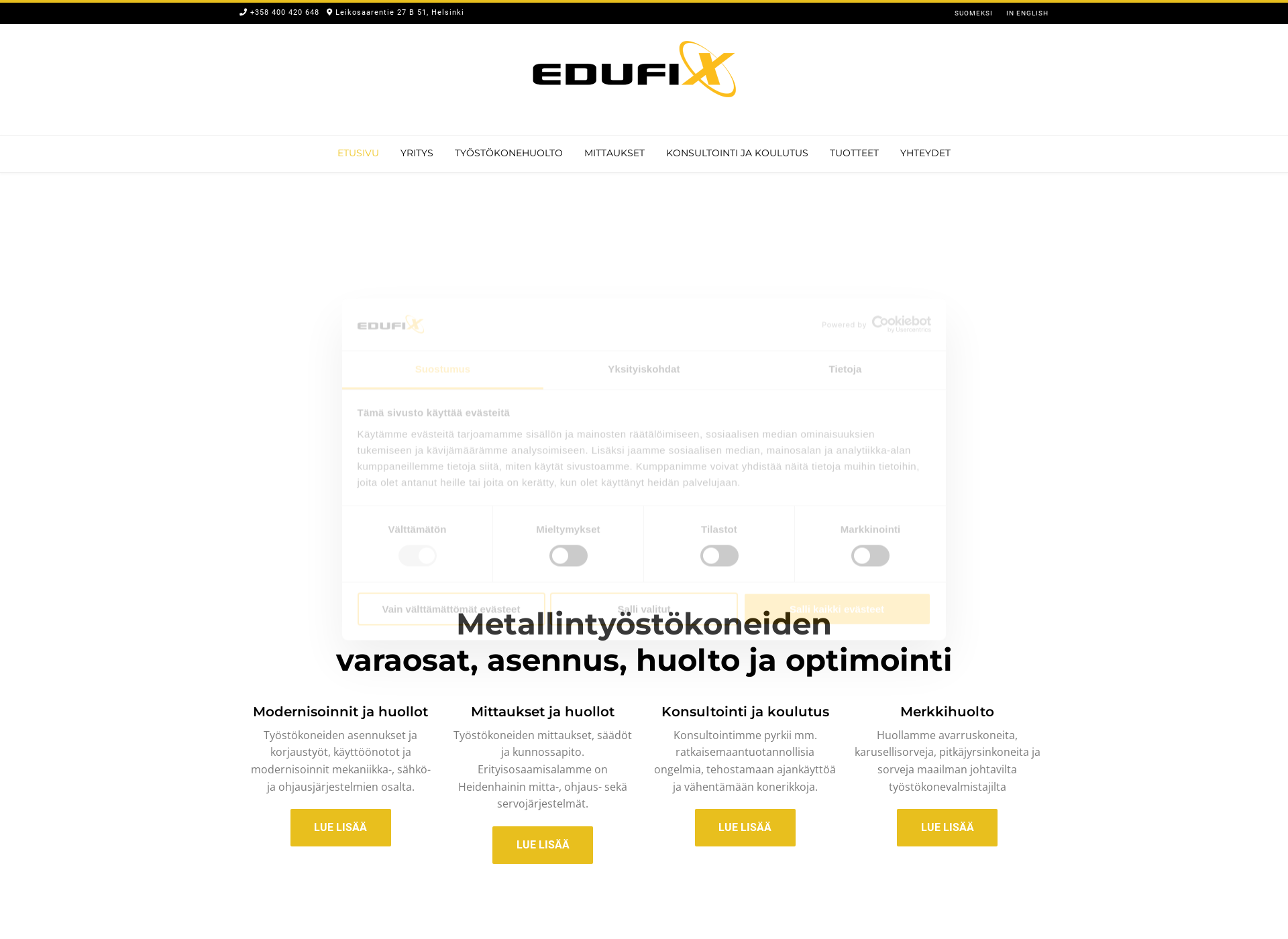 Skärmdump för edufix.fi
