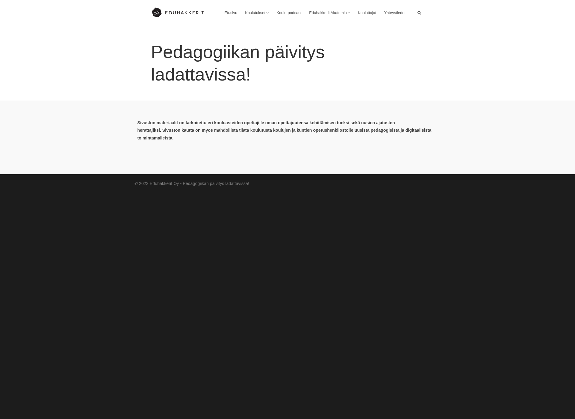 Skärmdump för eduhakkerit.fi