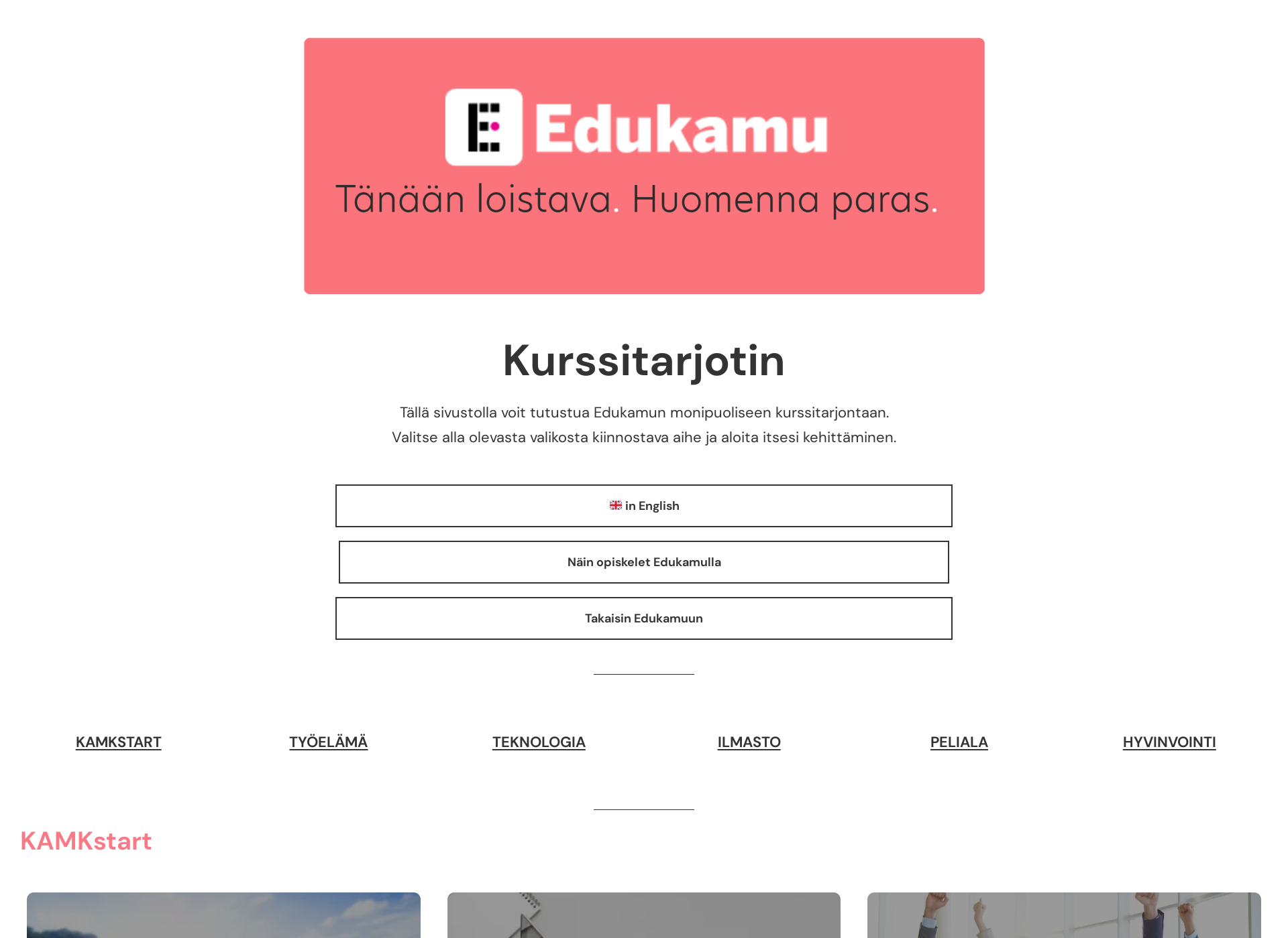 Screenshot for edukamukurssit.fi