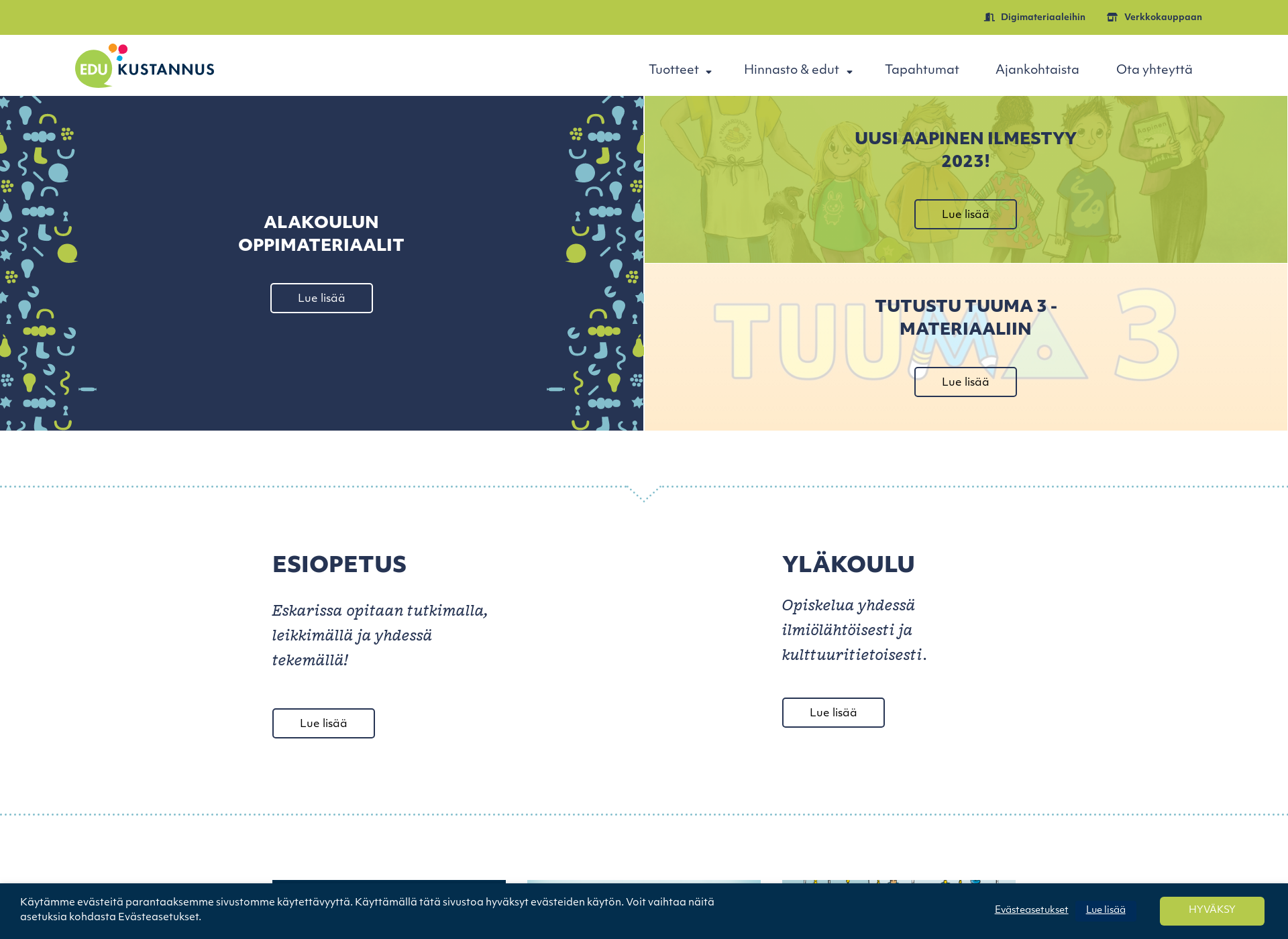 Screenshot for edukustannus.fi