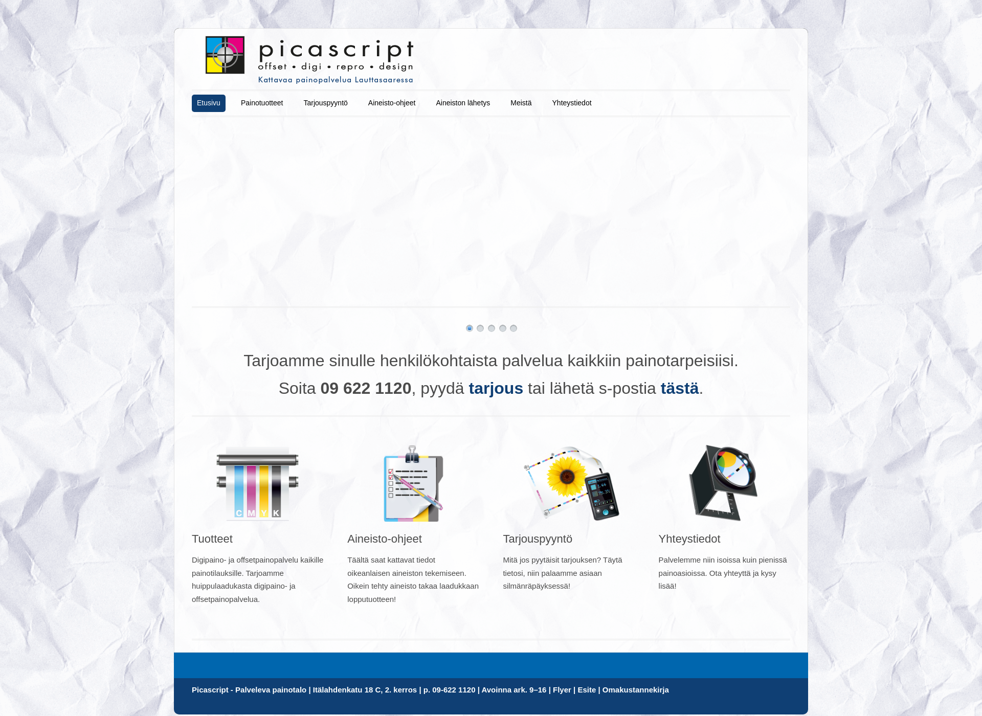 Screenshot for edullisetprintit.fi