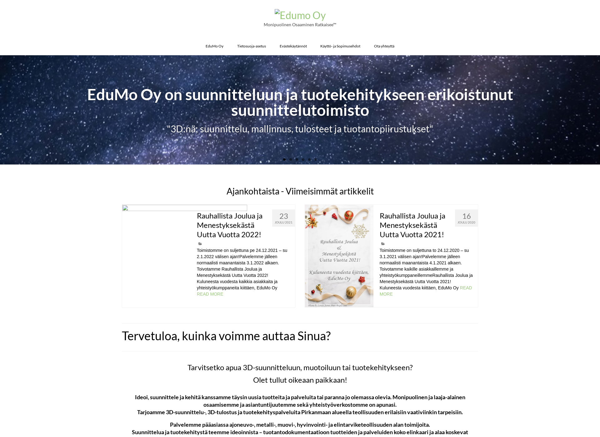 Skärmdump för edumo.fi