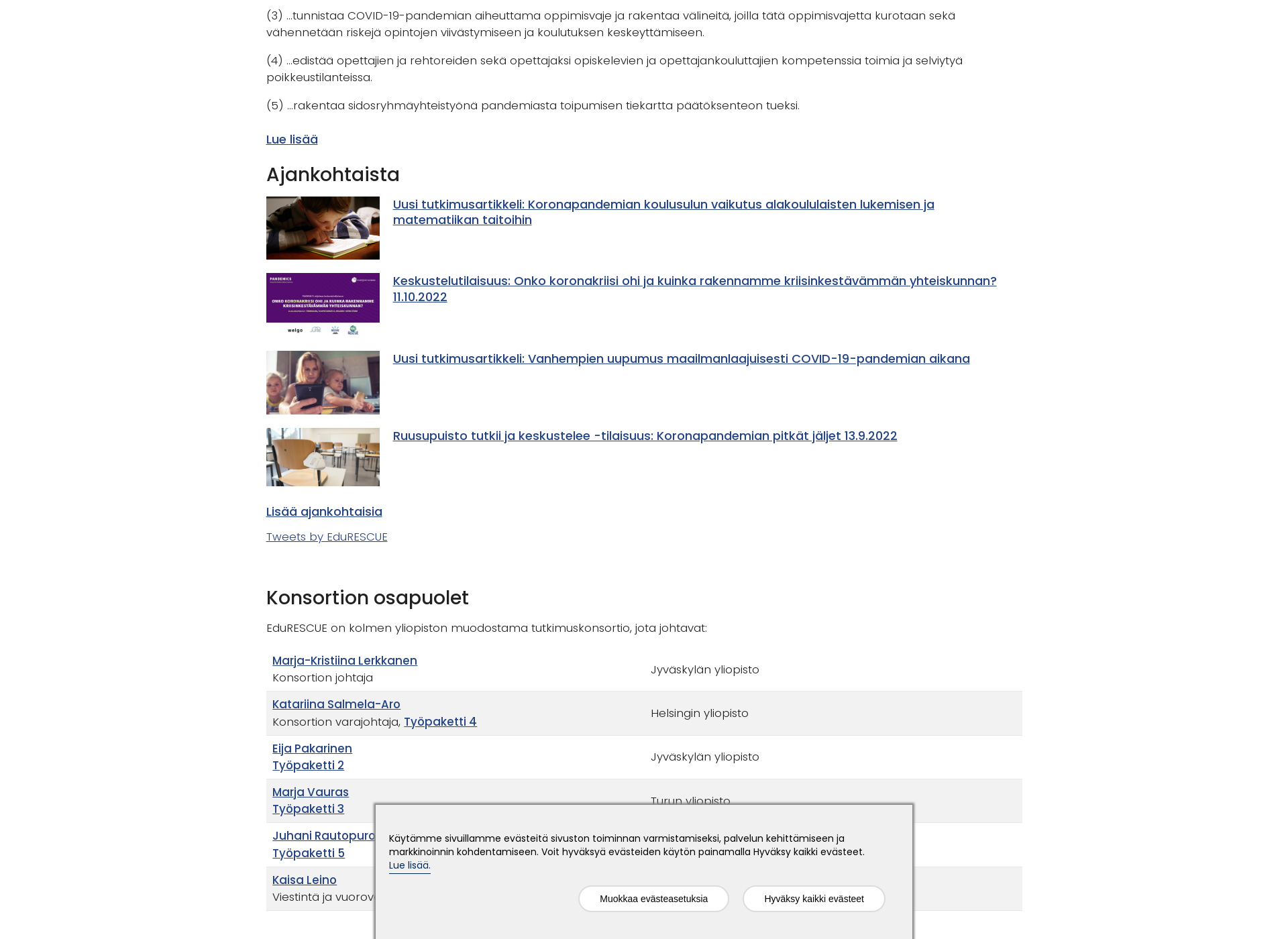 Skärmdump för edurescue.fi