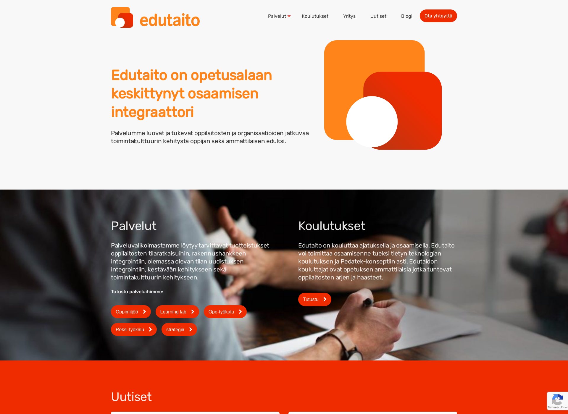 Skärmdump för edutaito.fi