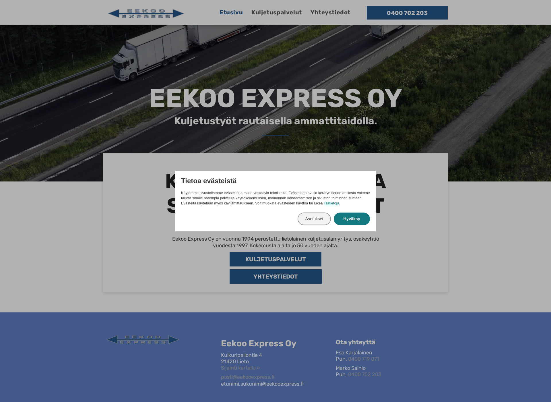 Screenshot for eekooexpress.fi