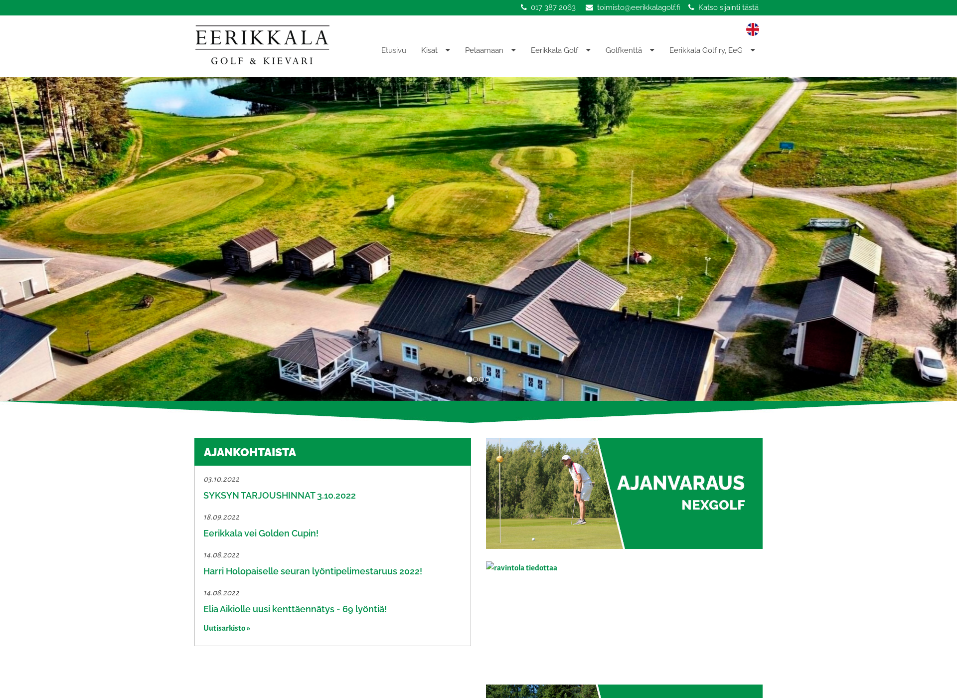 Screenshot for eerikkalagolf.fi