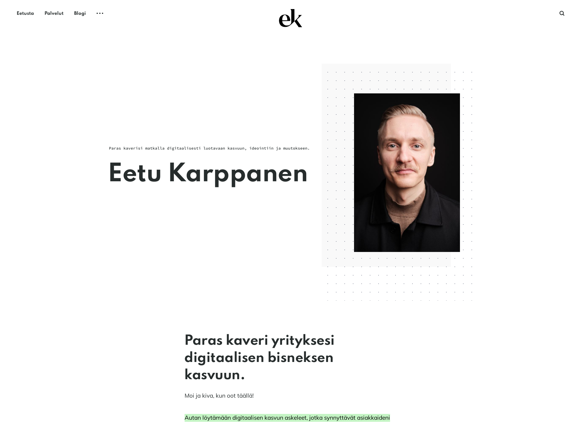Screenshot for eetukarppanen.fi