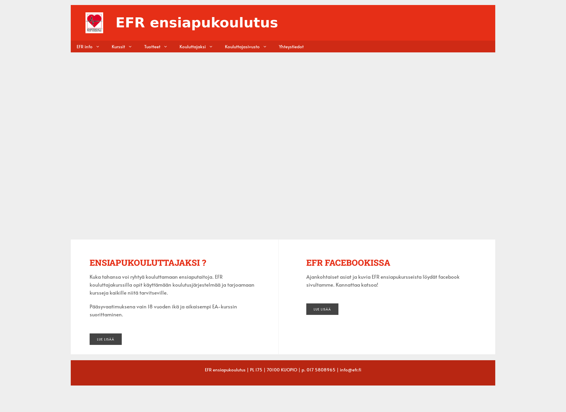 Skärmdump för efr.fi