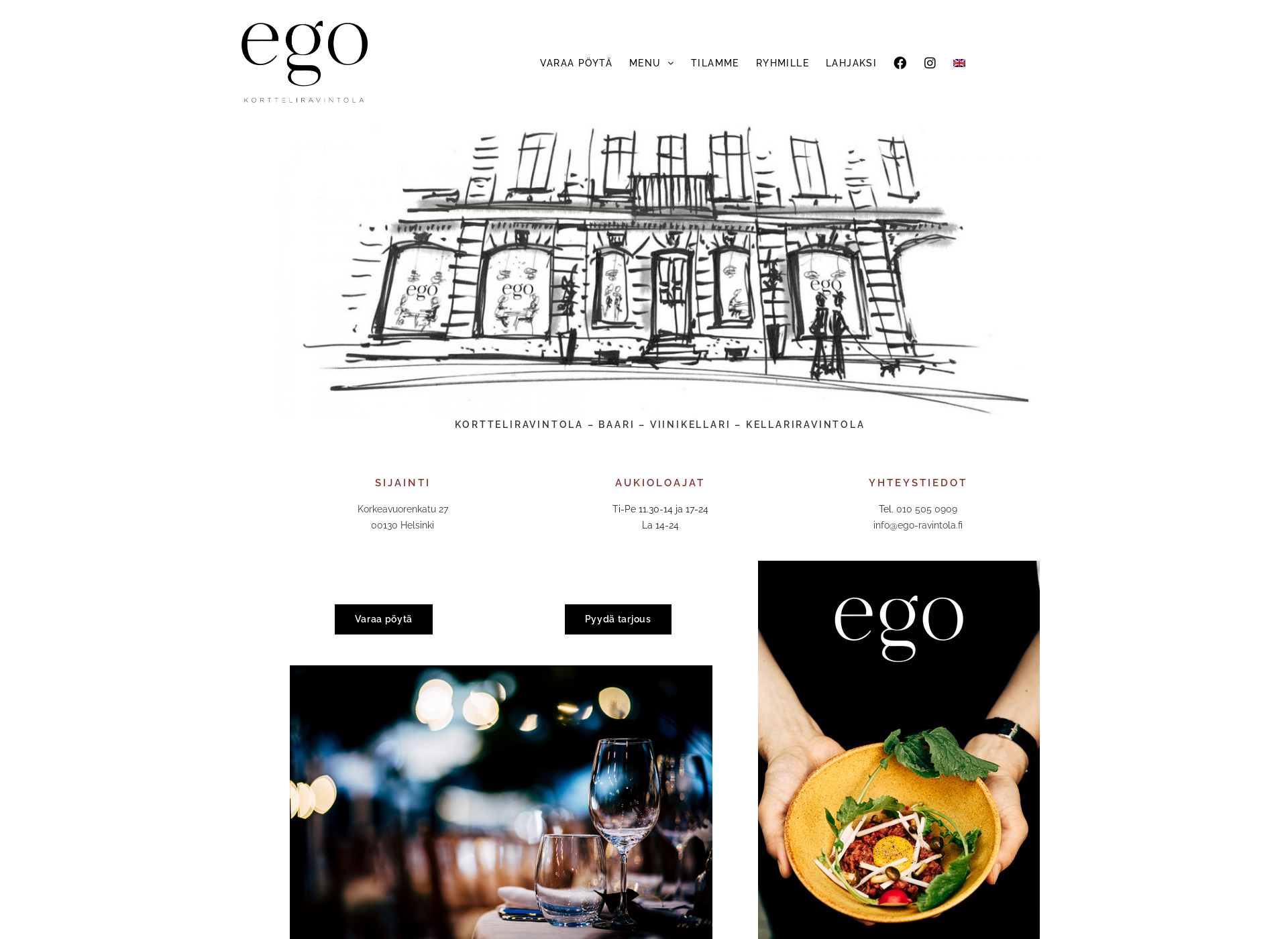 Screenshot for ego-ravintola.fi