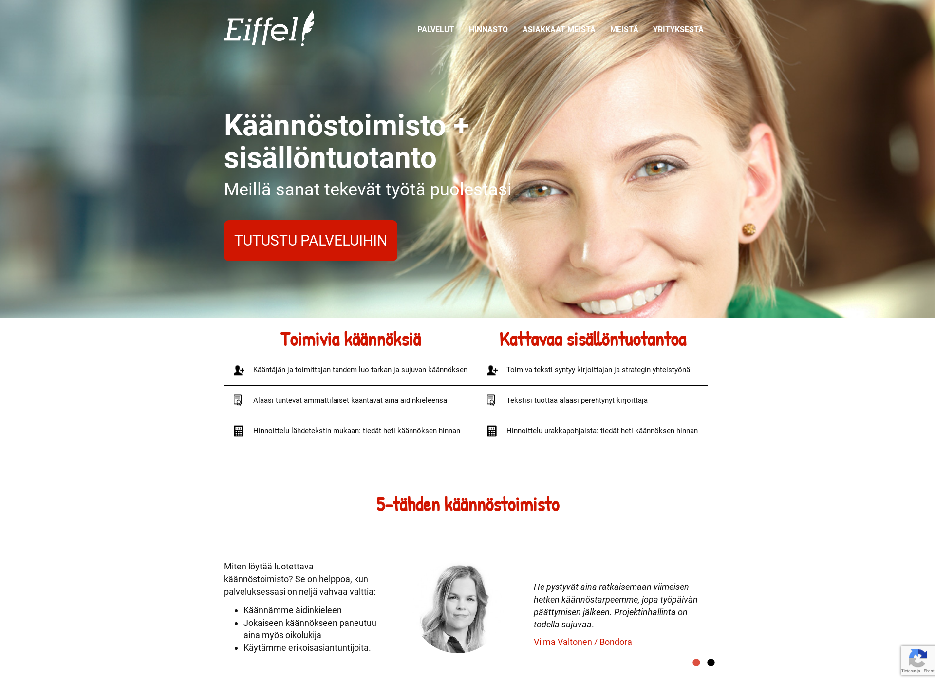 Screenshot for eiffel.fi