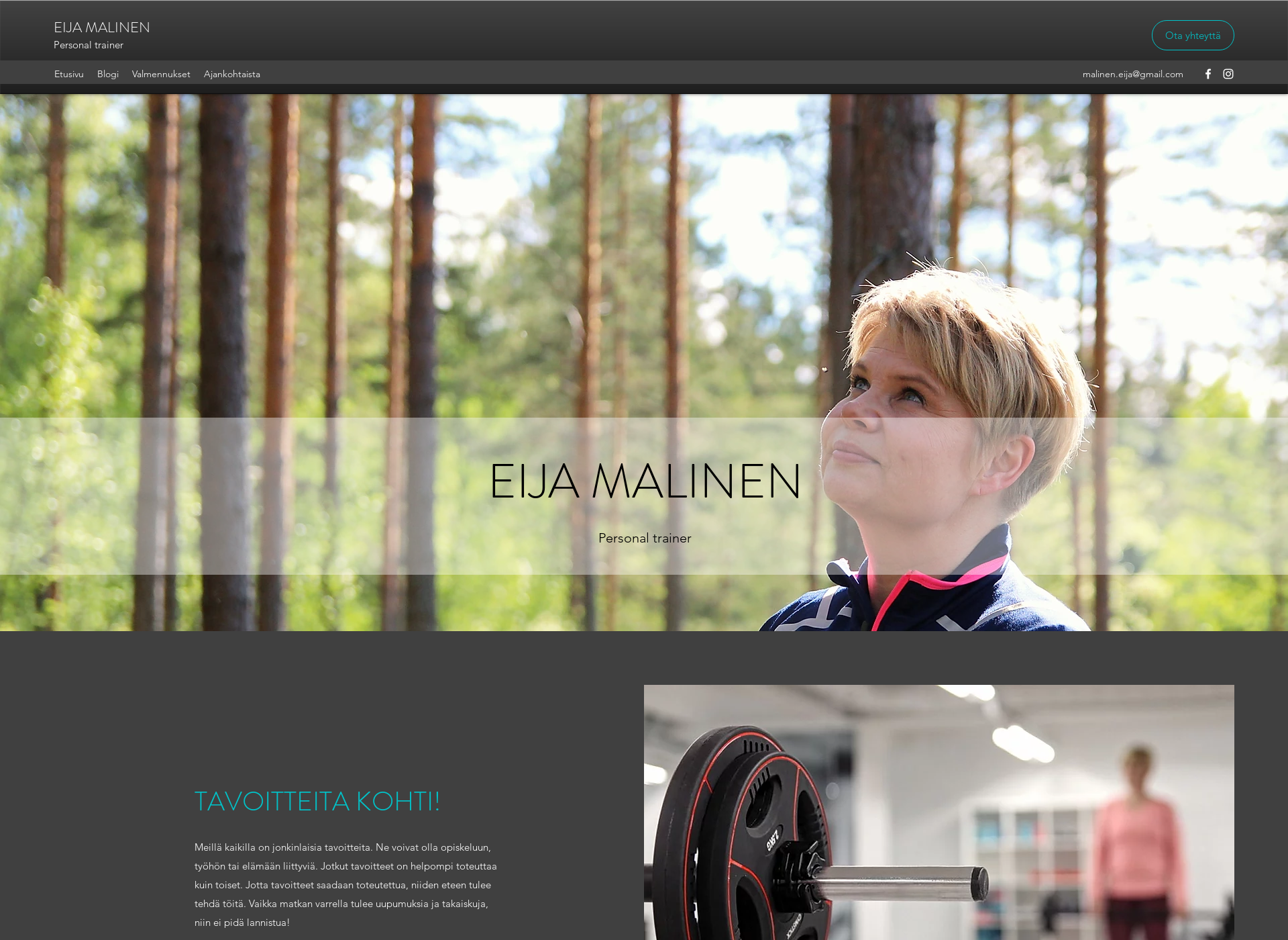 Skärmdump för eijamalinen.fi