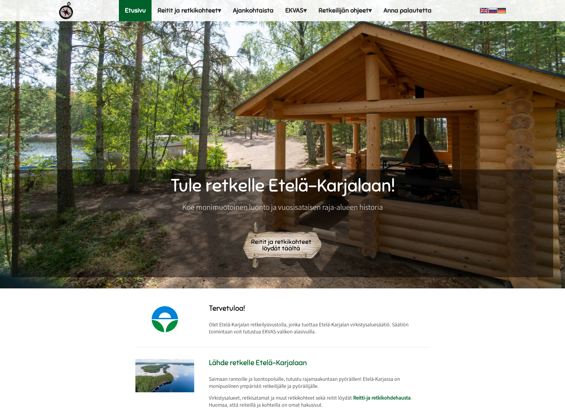 Screenshot for ekarjala-retkeily.fi