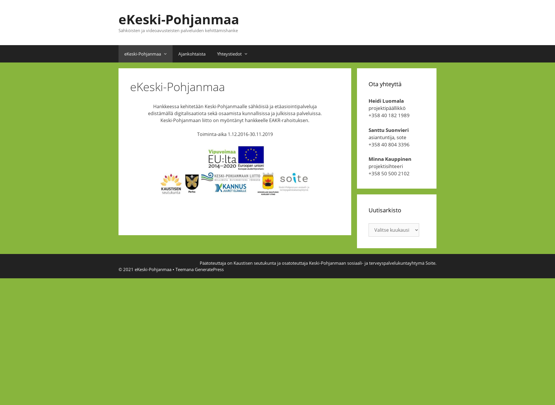 Screenshot for ekeski-pohjanmaa.fi