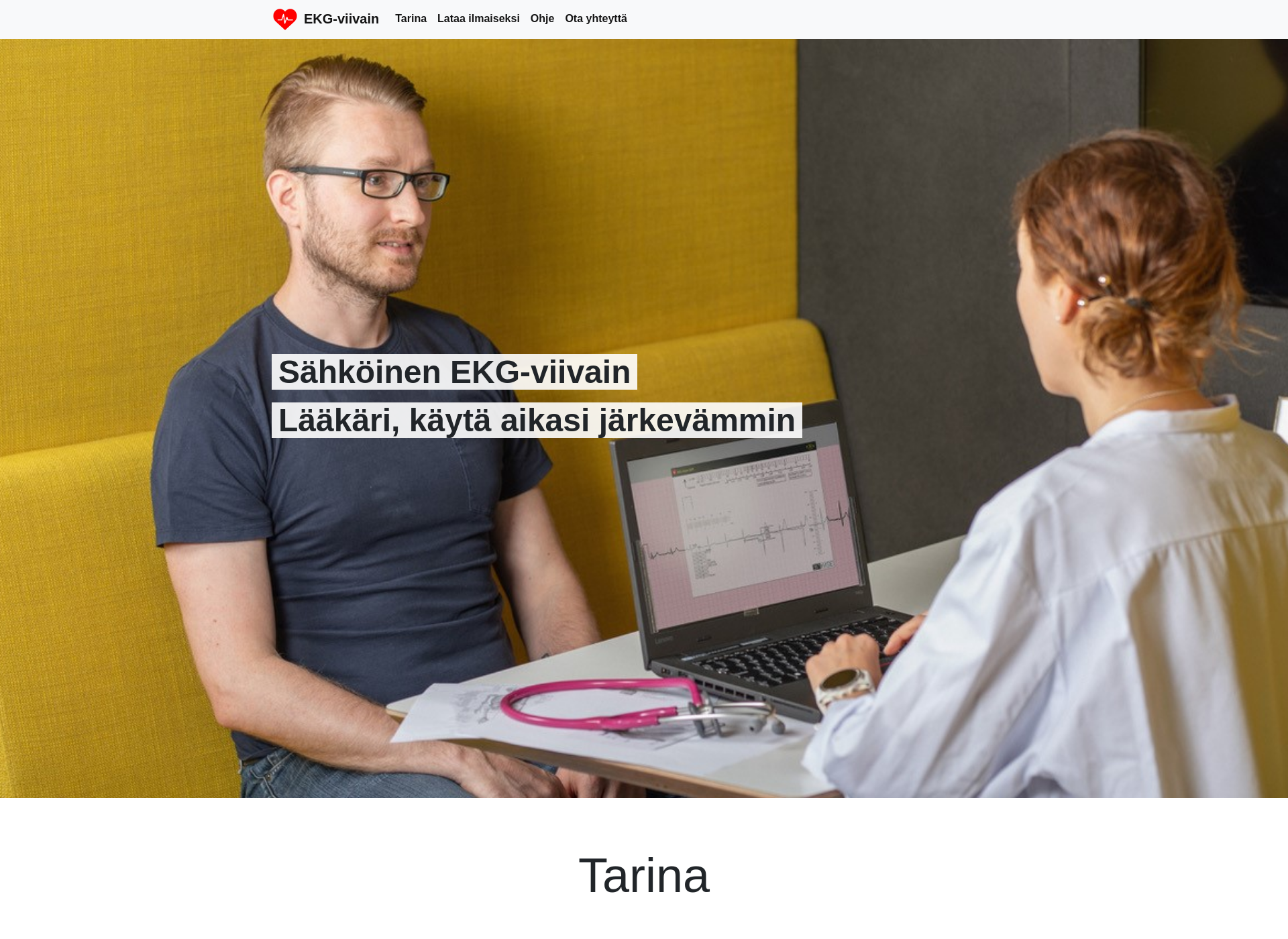 Screenshot for ekg-viivain.fi