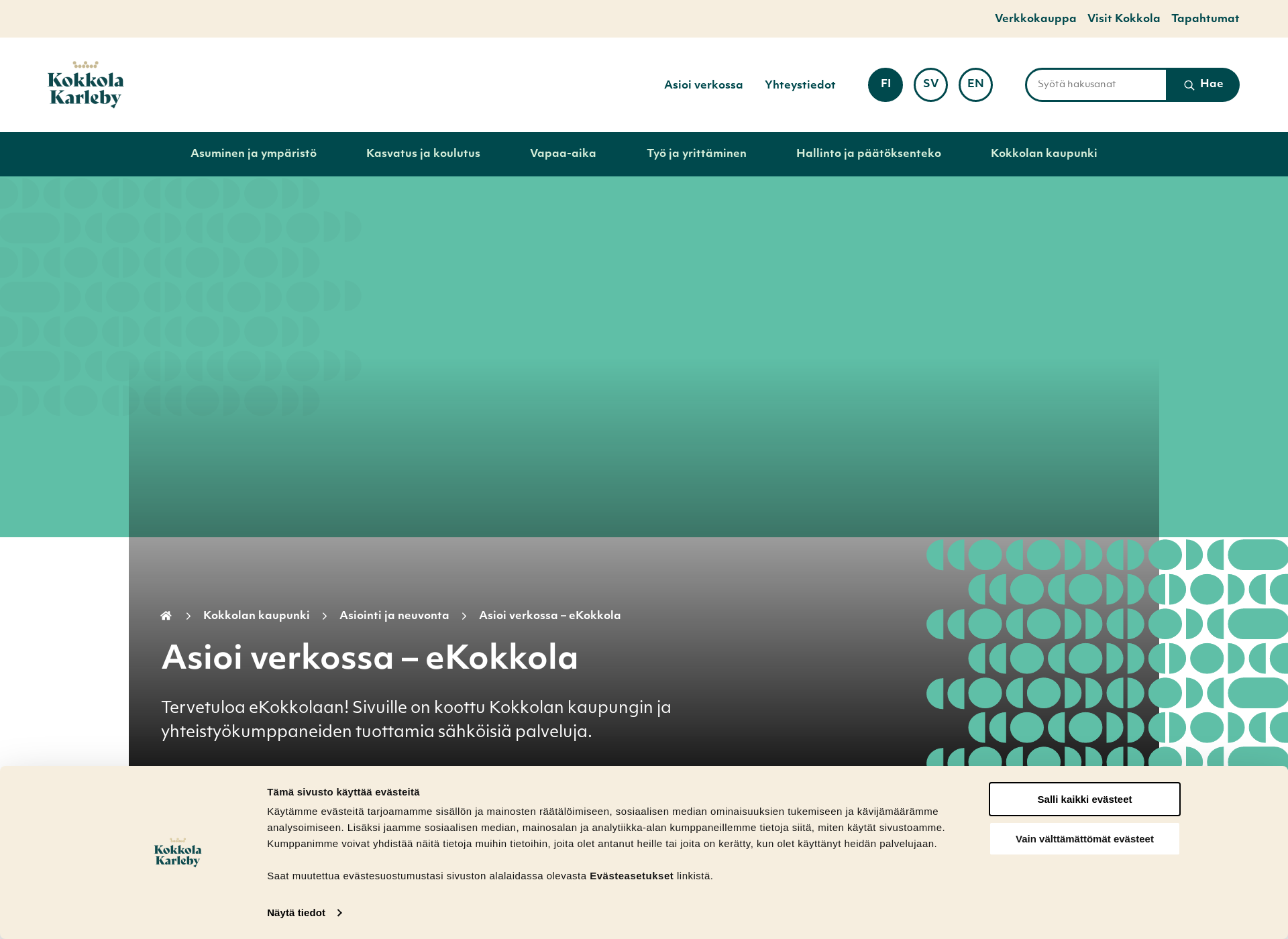 Screenshot for ekokkola.fi