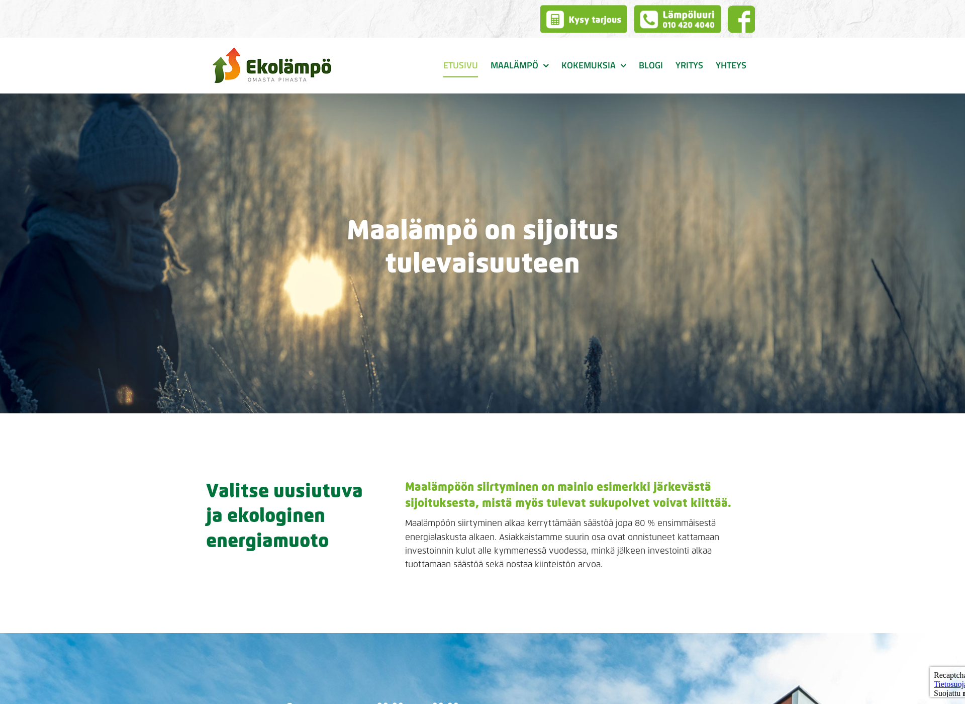 Skärmdump för ekolampo.fi