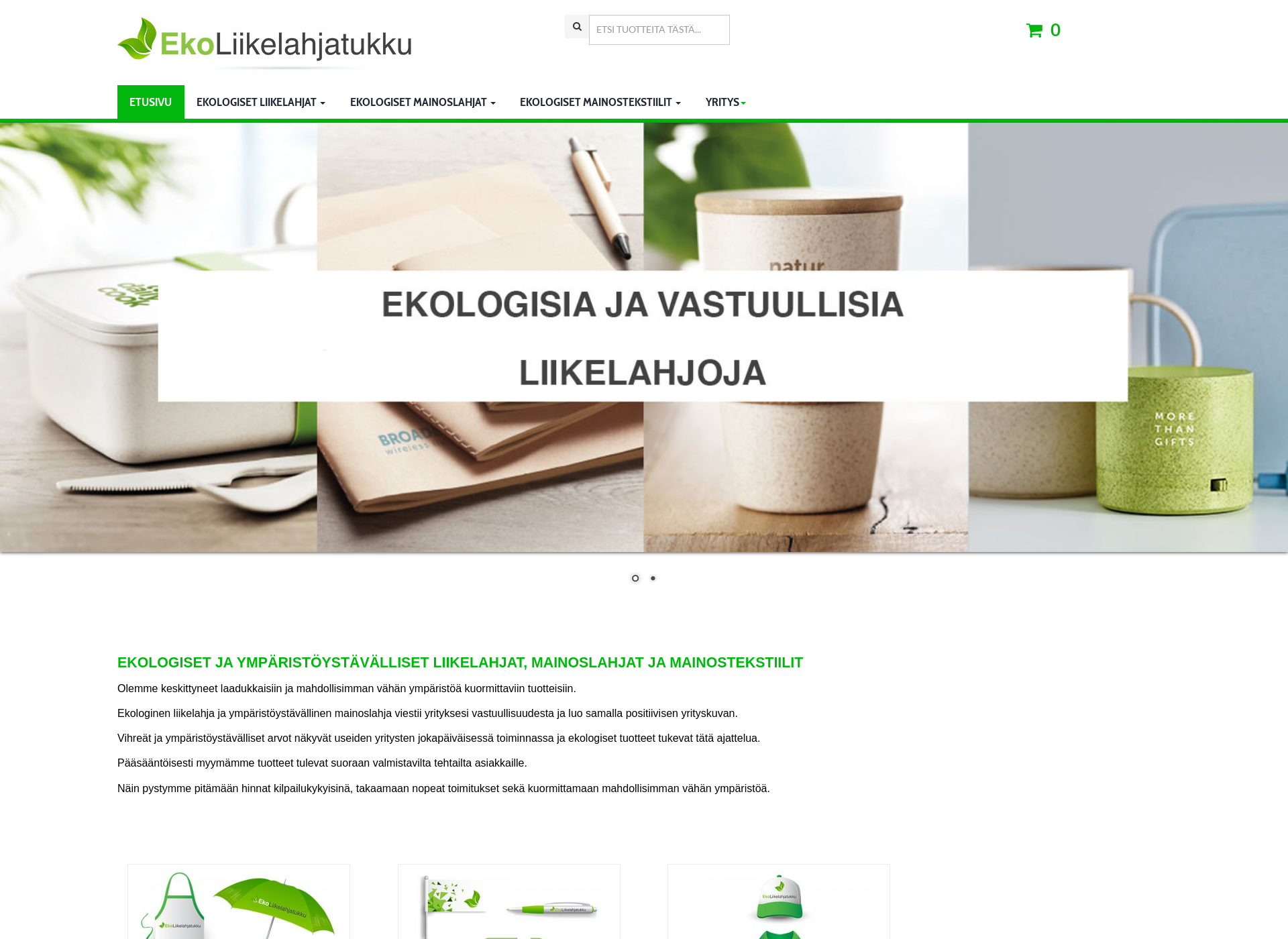 Screenshot for ekoliikelahjatukku.fi