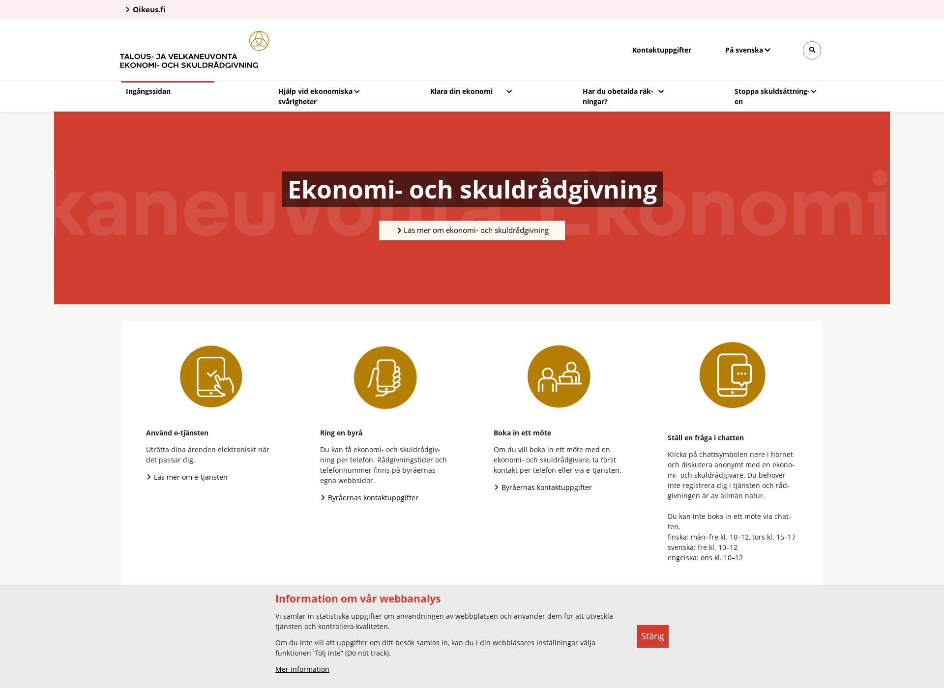 Screenshot for ekonomi-ochskuldrådgivning.fi