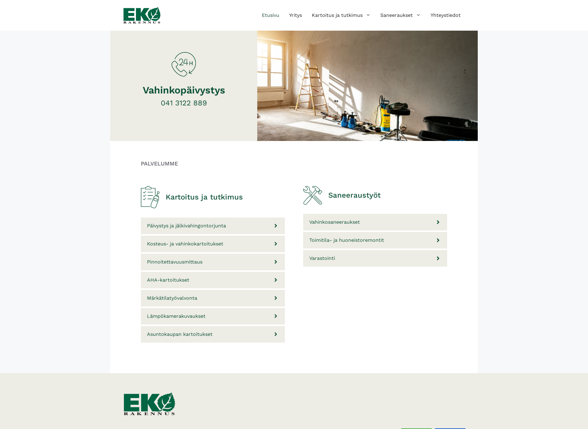 Screenshot for ekorakennus.fi