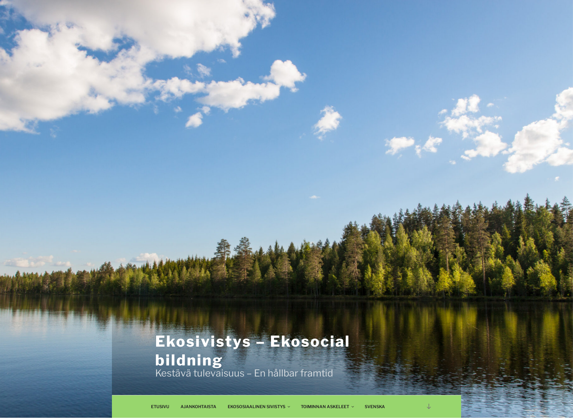 Skärmdump för ekosivistys.fi