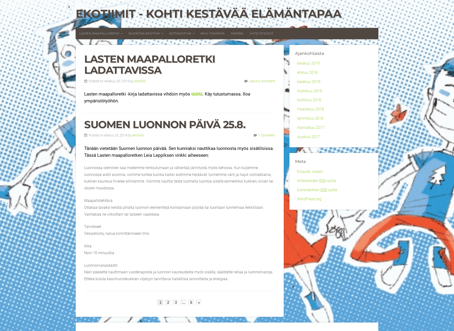 Skärmdump för ekotiimi.fi