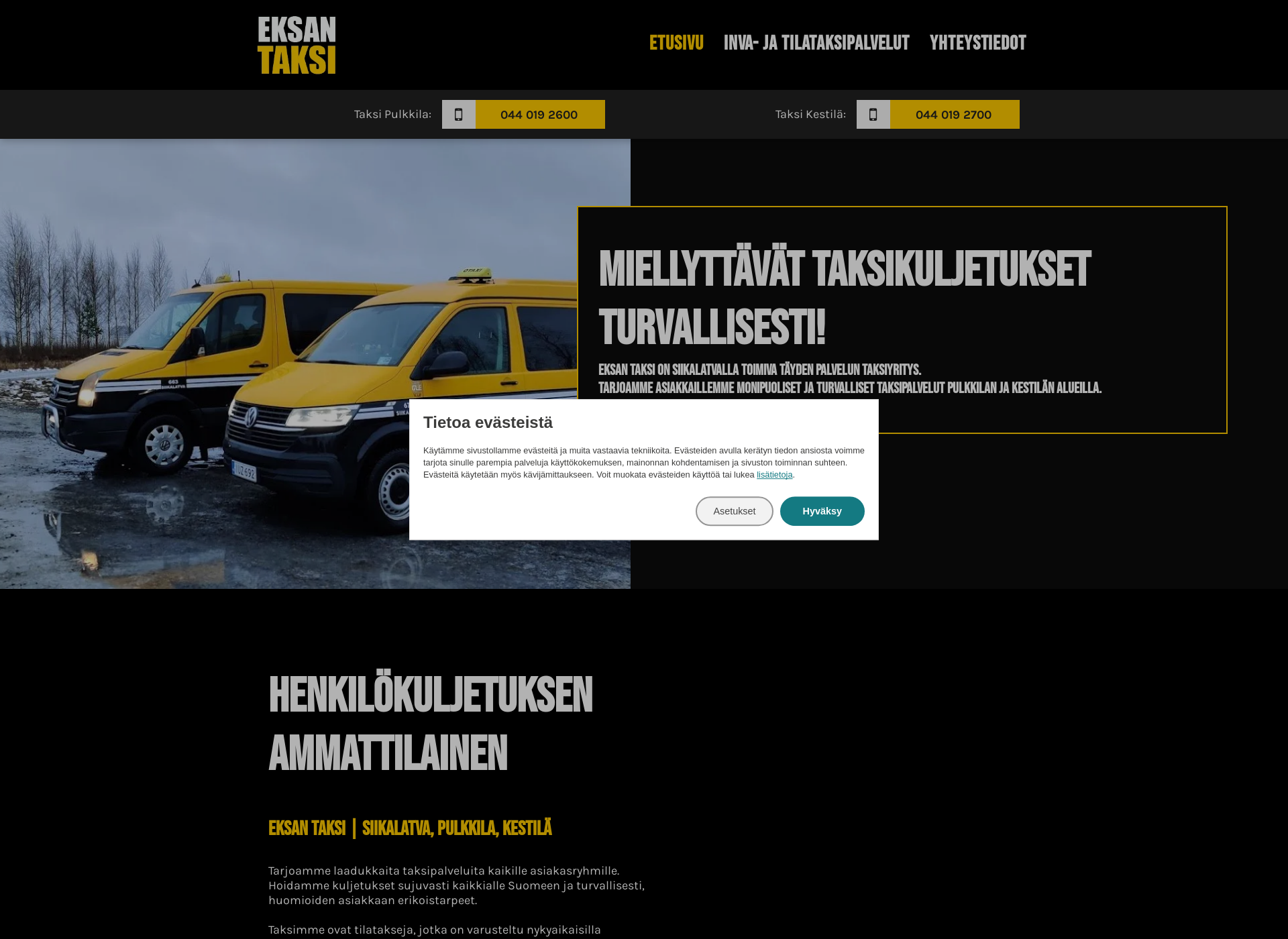 Screenshot for eksantaksi.fi