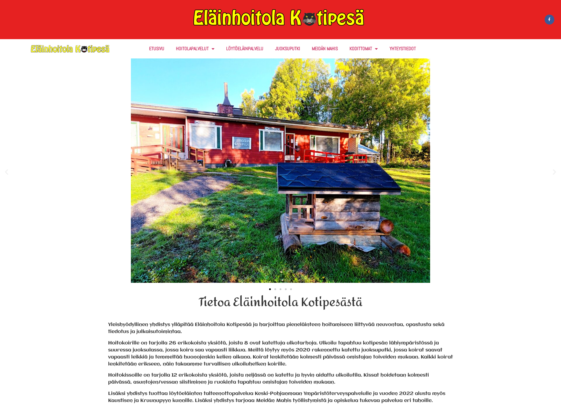 Screenshot for elainhoitolakotipesa.fi