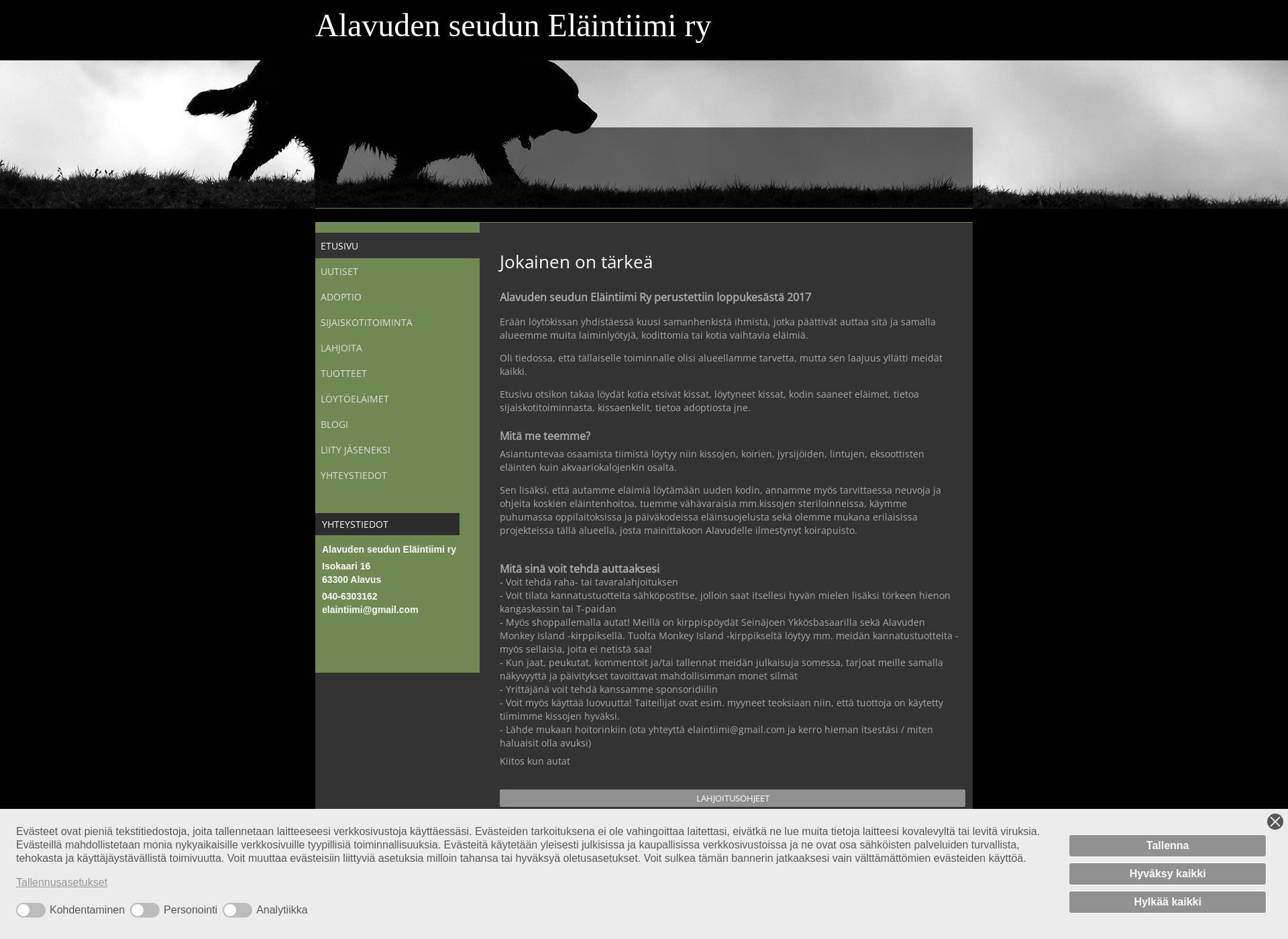 Screenshot for elaintiimi.fi
