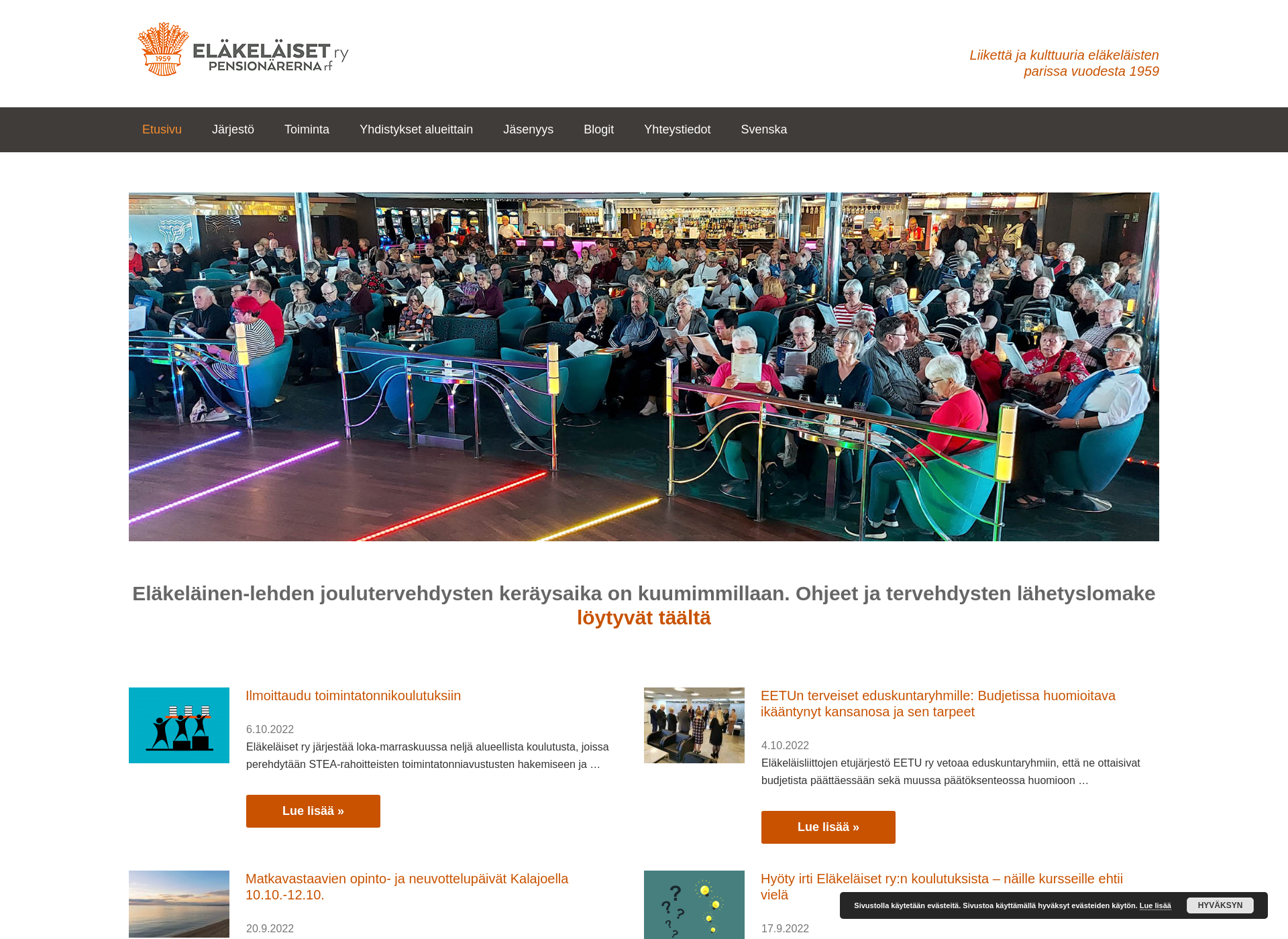 Skärmdump för elakelaiset.fi