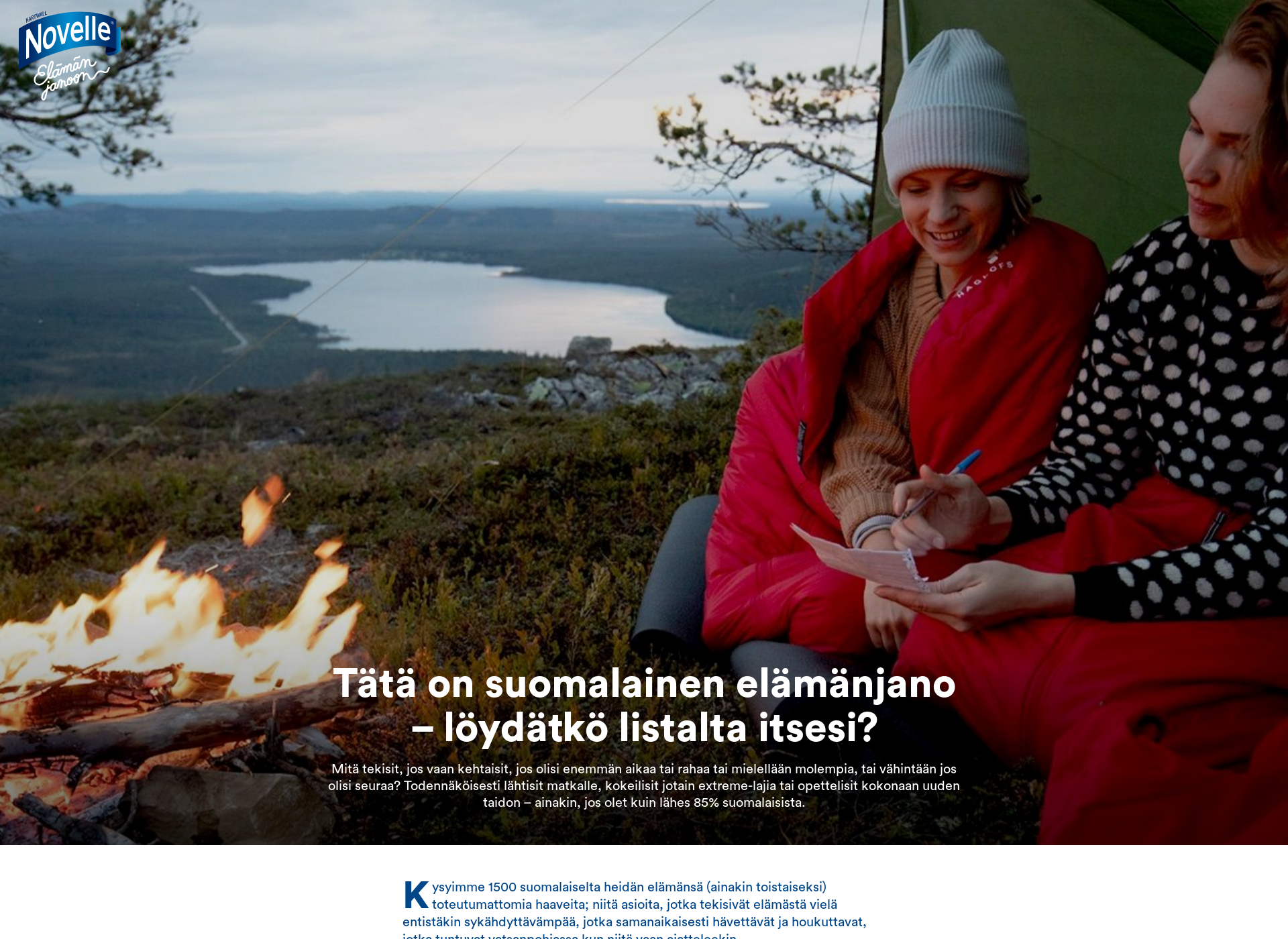 Skärmdump för elamanjanoon.fi