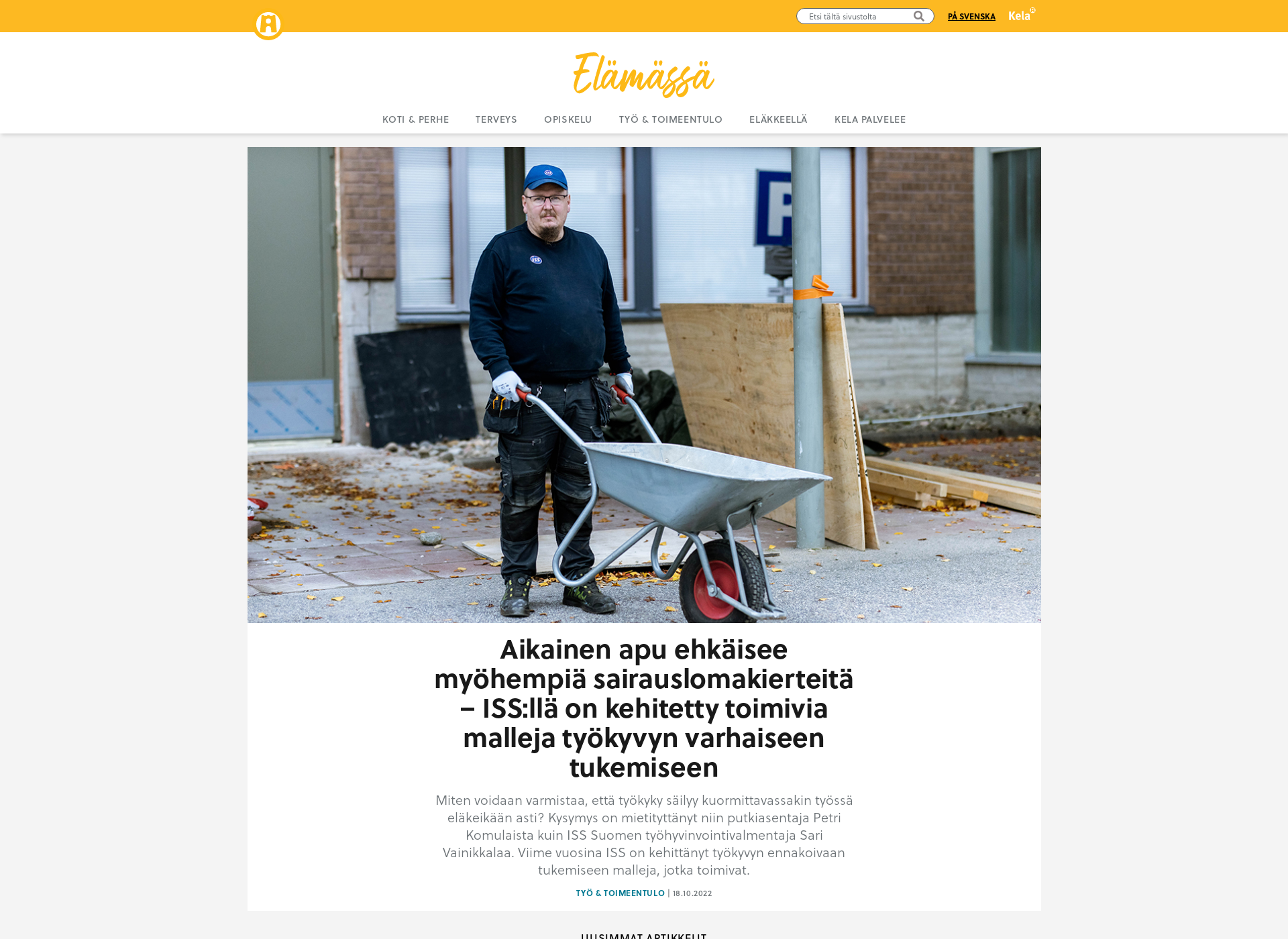 Screenshot for elamassa.fi