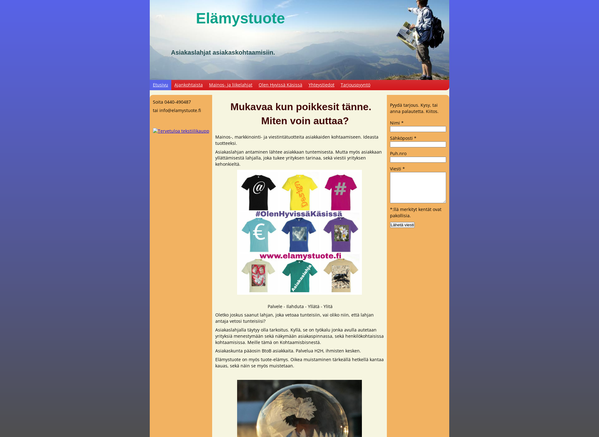 Screenshot for elamystuote.fi