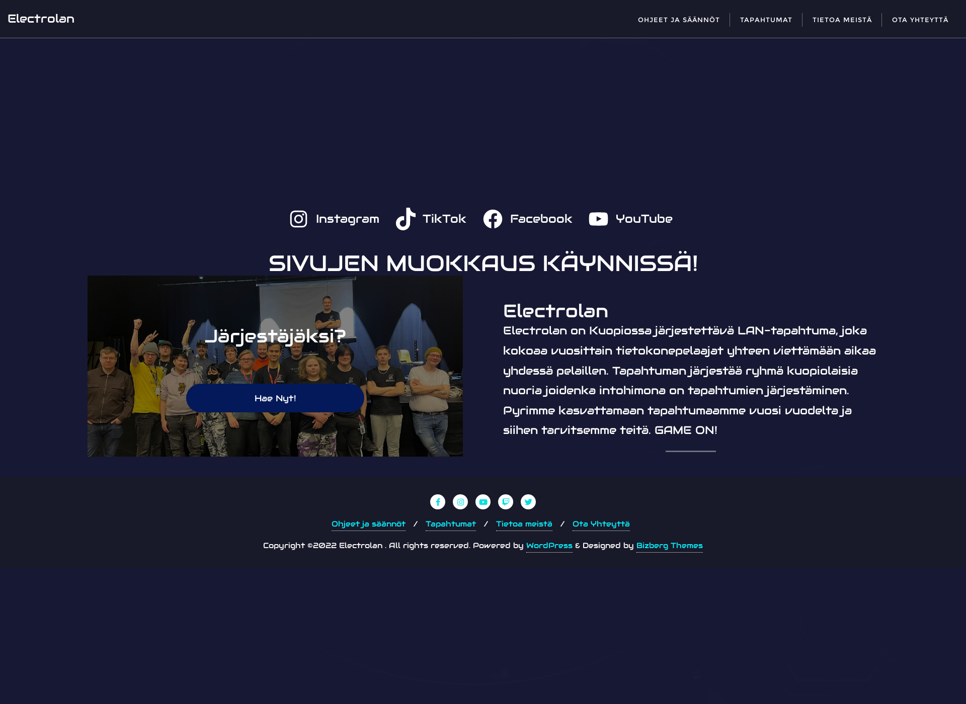 Skärmdump för electrolan.fi