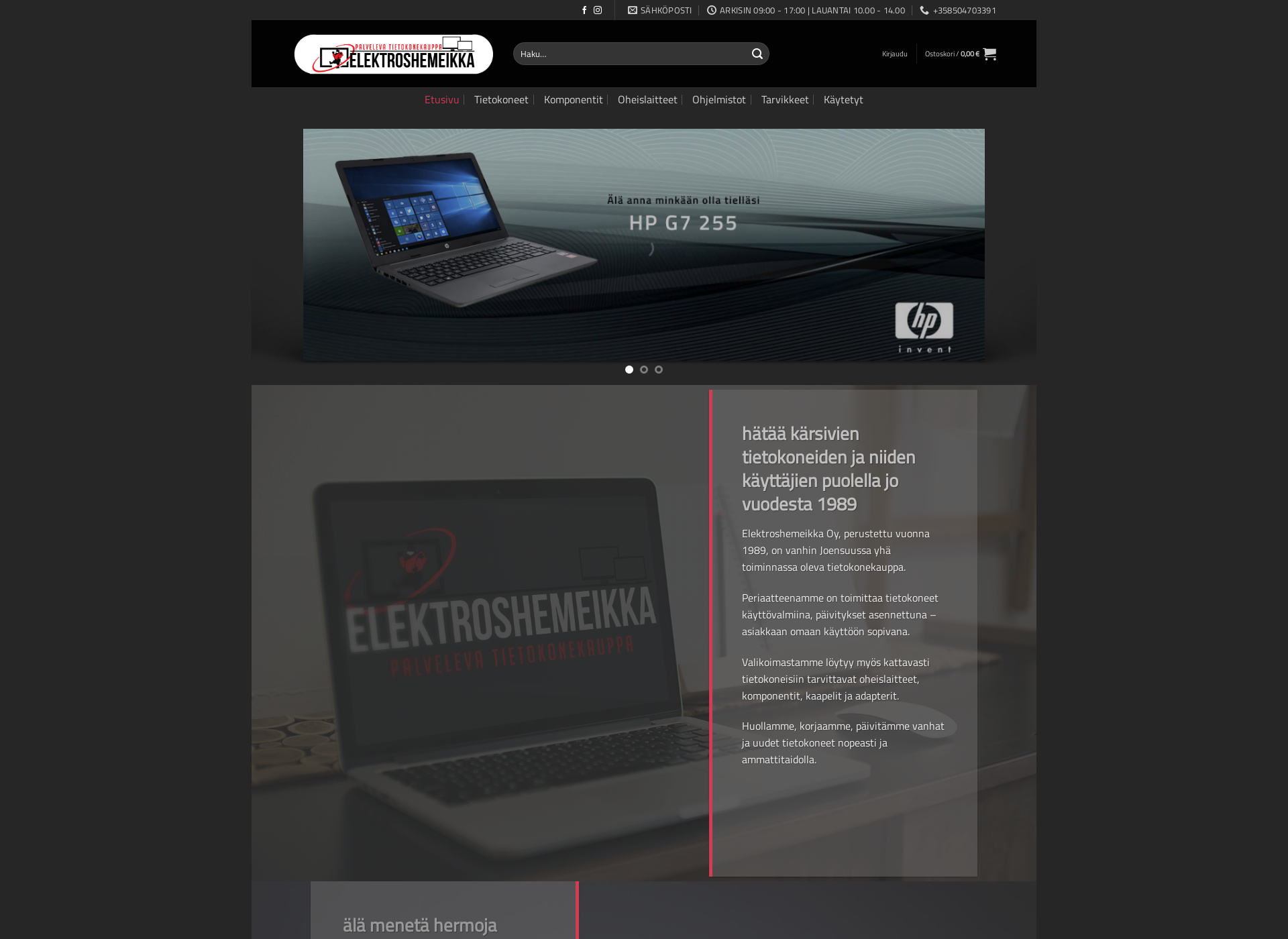 Screenshot for elektroshemeikka.fi