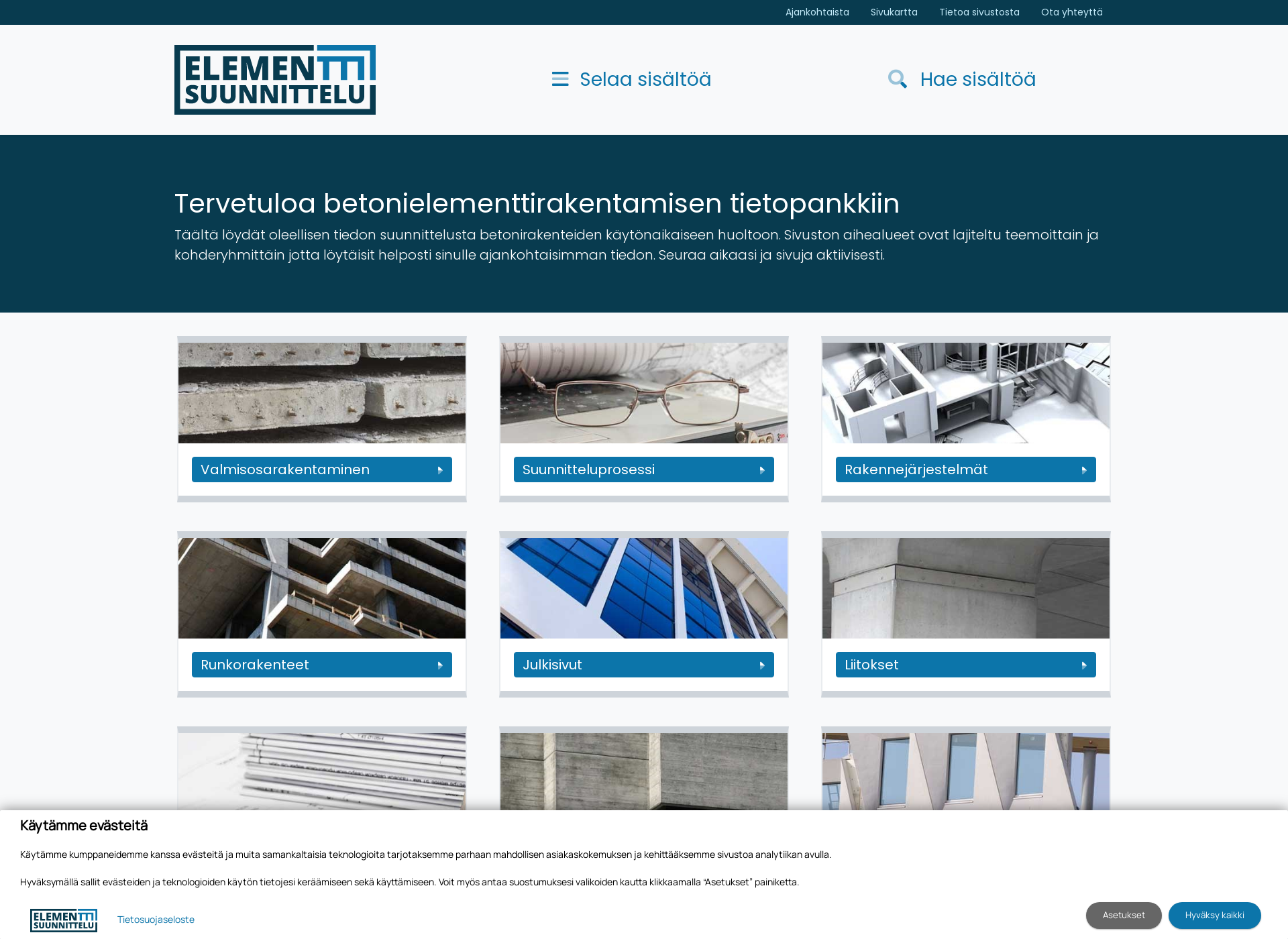 Screenshot for elementtisuunnittelu.fi
