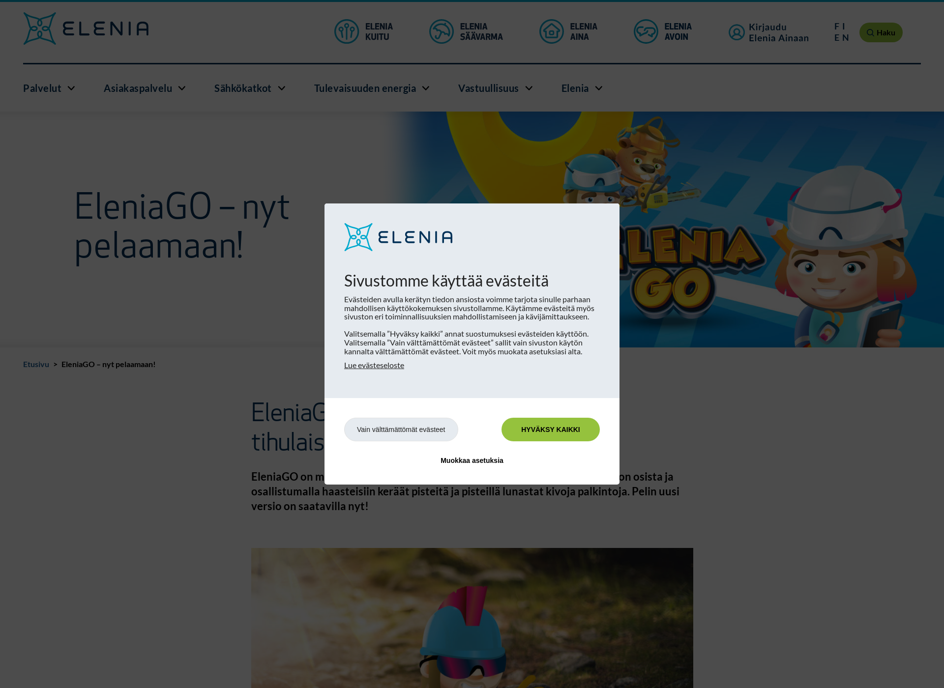 Screenshot for elenia-go.fi