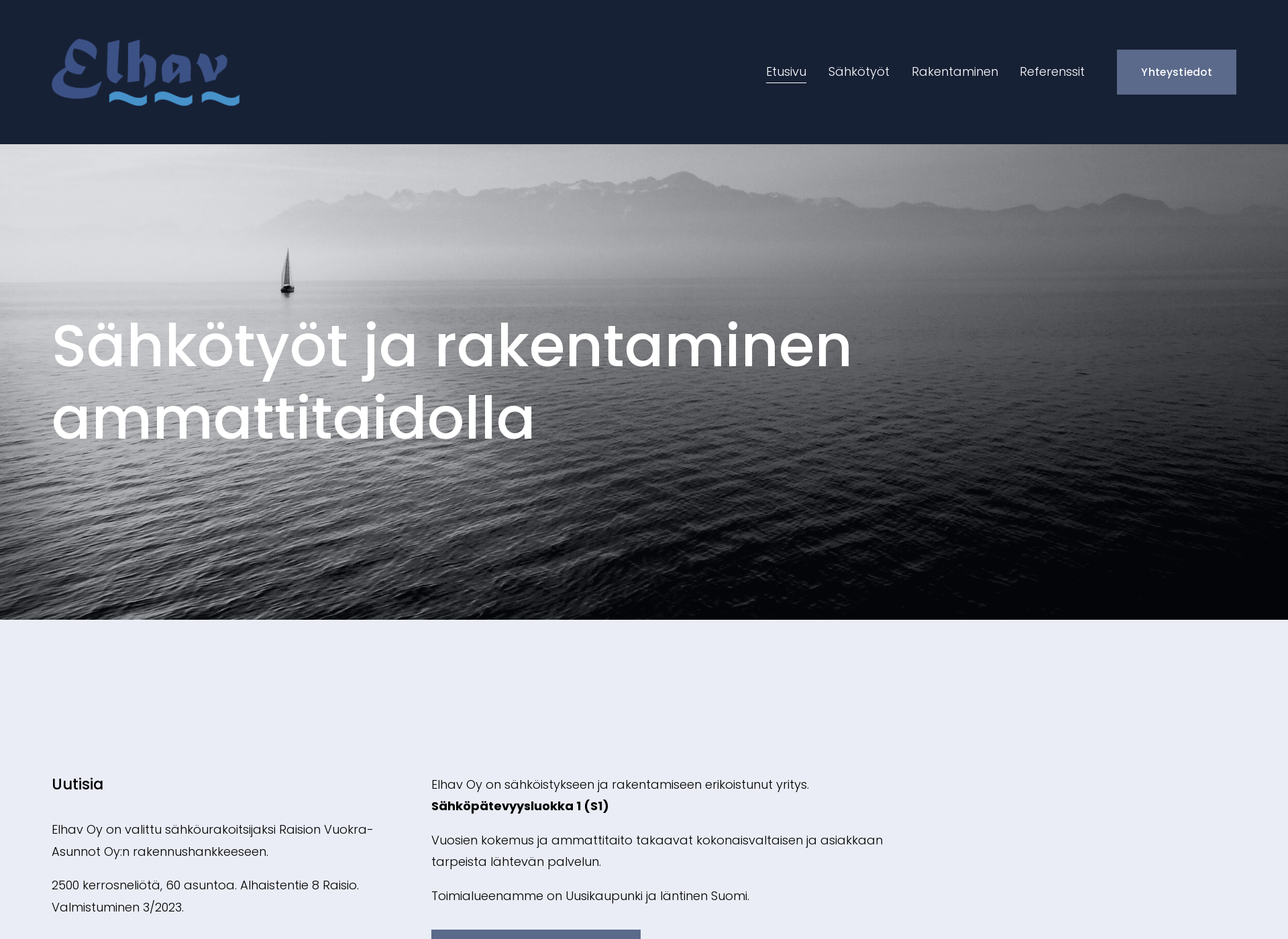 Screenshot for elhav.fi