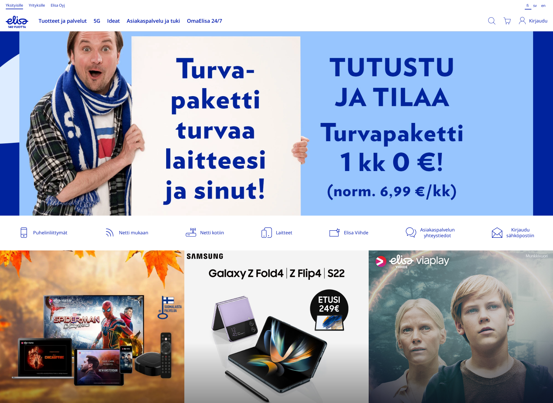 Screenshot for elisanet.fi